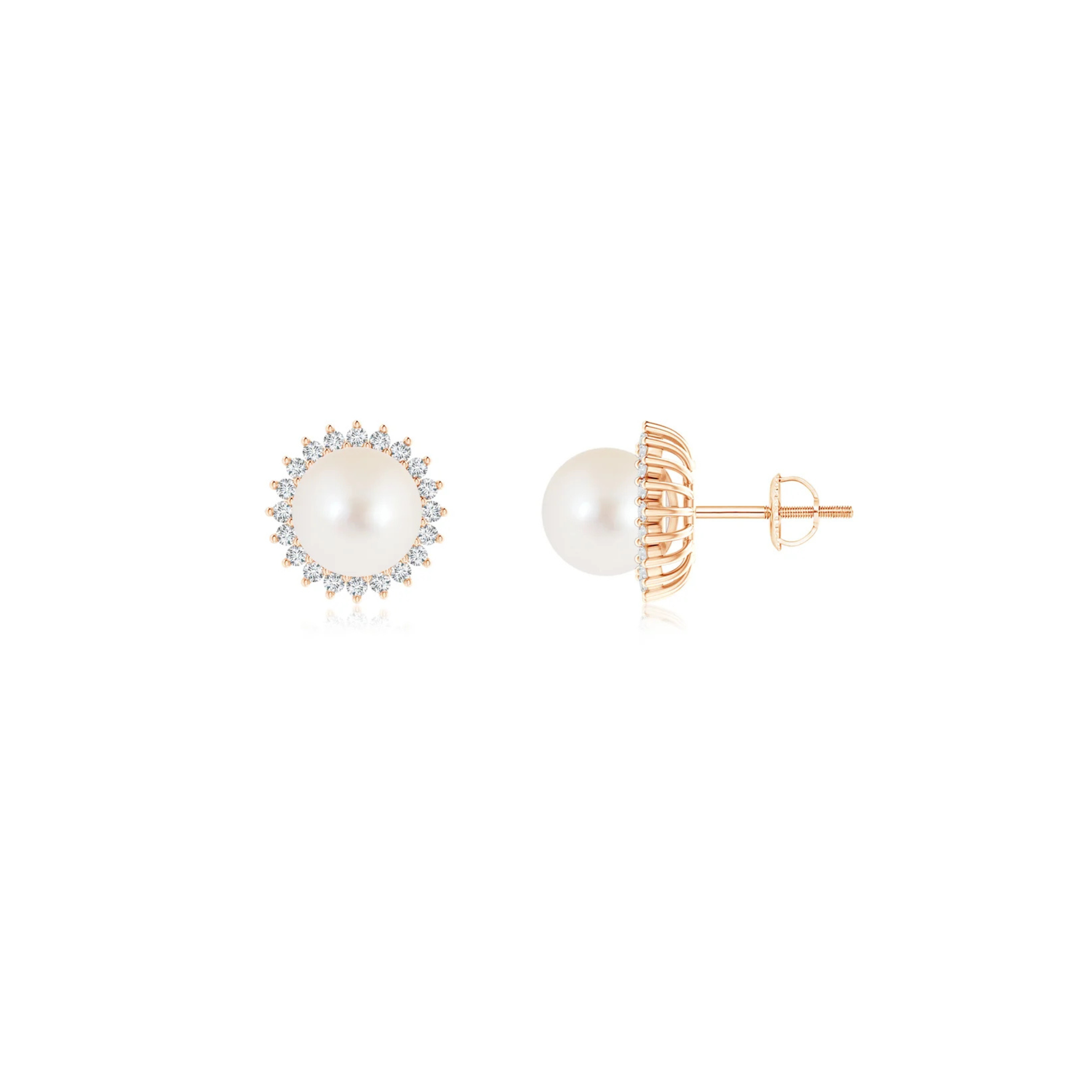 Celestique Diamond Pearl Halo Studs 18K Rose Gold - Holiday Gifts, Gifts for Her, Gifts for wife, Bridemaids Gifts, Best Online Jewelry Store, Most Reputable Diamond Jewelry Store, Best Online Jewelry Dubai, Europe and North America. Fast Online Shipping Jewelry, Natural Diamond Jewelry, Lab Grown Diamond Jewelry, Best Birthday Gift Ideas, Best Anniversary Gift Ideas, Best Christmas Gift Idea, Best Engagement Ring Brand, Best Jewelry Brand, Christmas Shopping. 