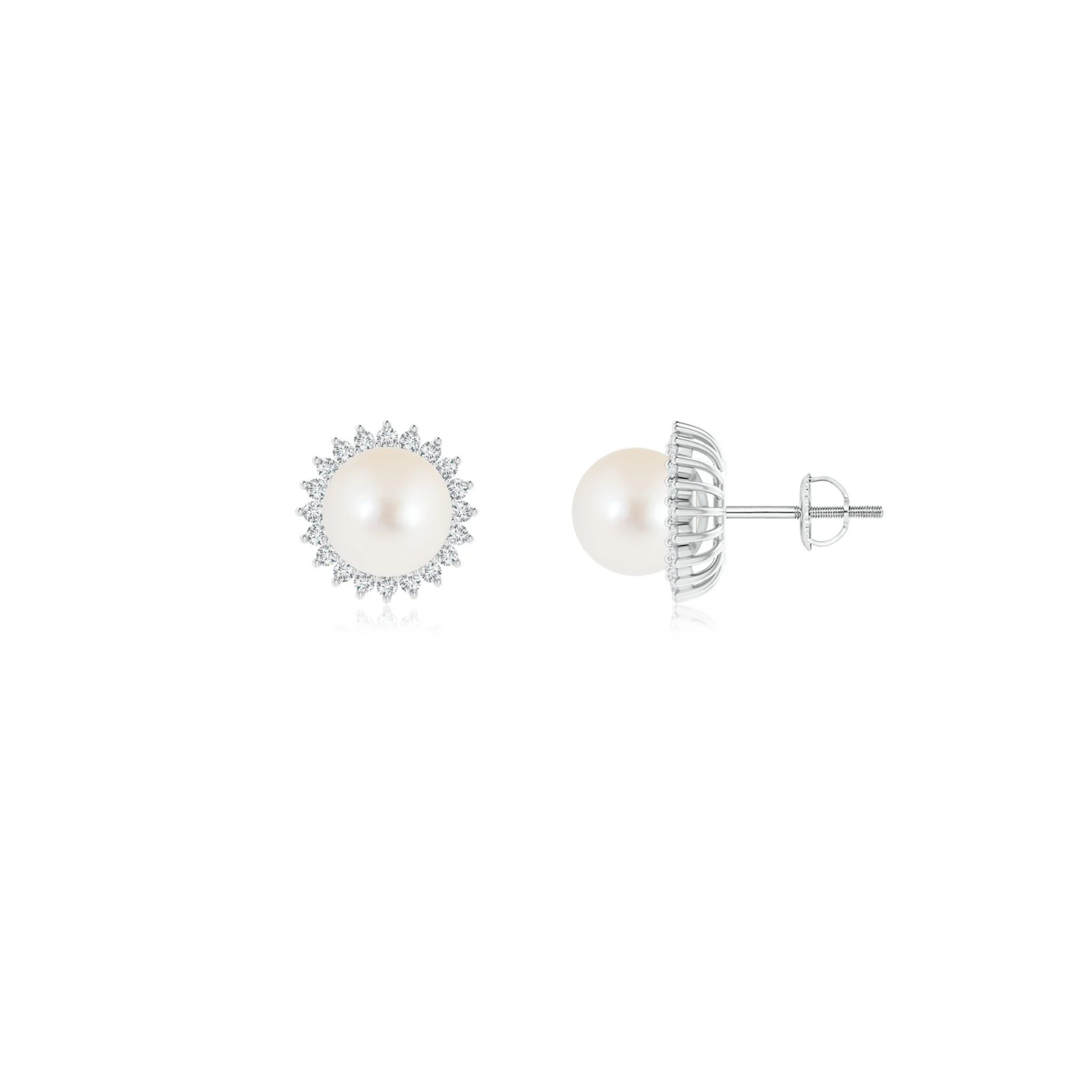 Celestique Diamond Pearl Halo Studs 18K White Gold - Holiday Gifts, Gifts for Her, Gifts for wife, Bridemaids Gifts, Best Online Jewelry Store, Most Reputable Diamond Jewelry Store, Best Online Jewelry Dubai, Europe and North America. Fast Online Shipping Jewelry, Natural Diamond Jewelry, Lab Grown Diamond Jewelry, Best Birthday Gift Ideas, Best Anniversary Gift Ideas, Best Christmas Gift Idea, Best Engagement Ring Brand, Best Jewelry Brand, Christmas Shopping. 