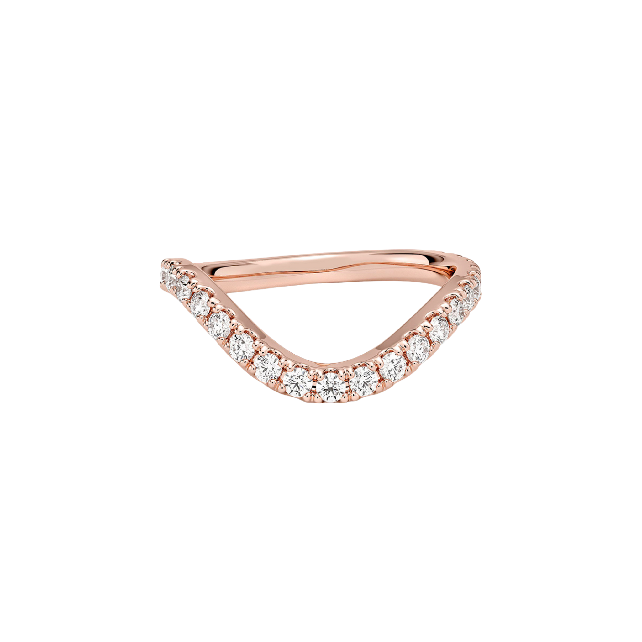 Ceryn Diamond Pave Contour Band in 18K Rose Gold - Natural diamond and lab grown diamond engagement rings and wedding bands at unbeatable prices. Best bridal jewelry collections in Dubai and Abu Dhabi, featuring custom-made rings, timeless solitaires, and luxury wedding sets. Richie Gold & Diamond in the heart of Dubai Gold Souk — your trusted destination for engagement rings, wedding bands, and fine jewelry in the UAE, Dubai Mall, Fashion Avenue, Mall of the Emirates, and Palm Jumeirah