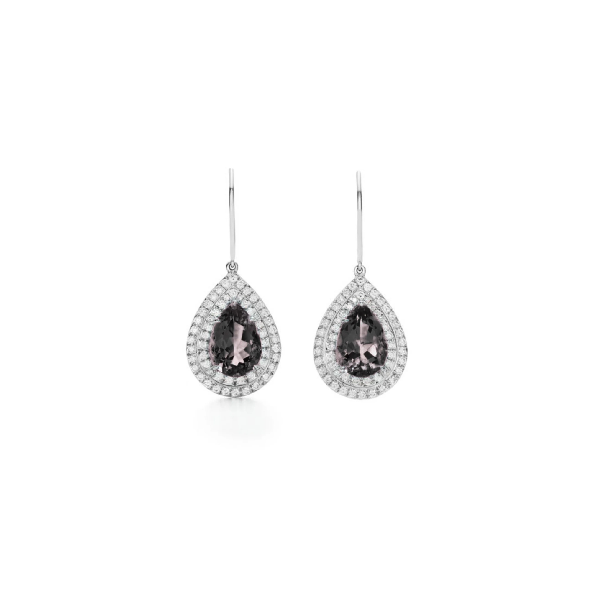 Cerys Black Diamond Drop Earrings 18K White Gold - Natural Diamonds & Lab Grown Diamonds  - Best prices for jewelry and diamonds. The best jewelry to shop in Dubai and Abu Dhabi - Dubai Tourism. Best Shopping in Dubai Mall - Fashion Avenue, Mall of Emirates, Dubai, Palm Jumeirah and UAE. Hip-hop custom jewelry and manufacturer supplier - diamond and gold wholesaler. The best place to visit in Dubai during vacation. Richie Gold & Diamond is located in Dubai Gold Souk