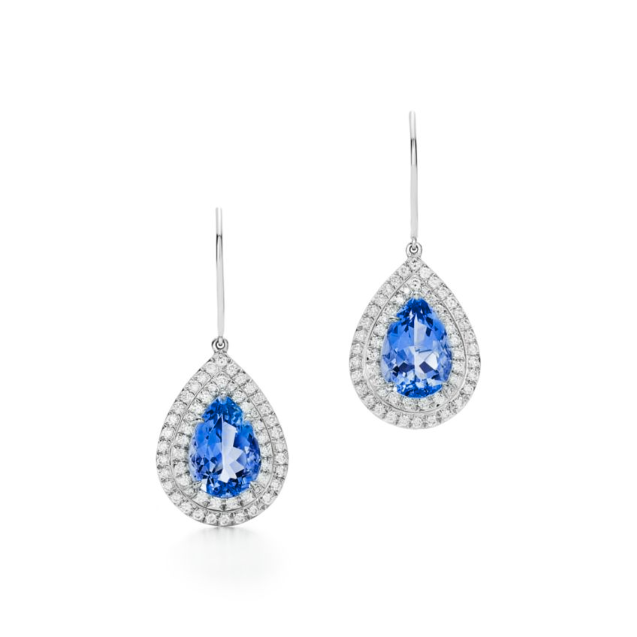 Cerys Blue Sapphire Drop Earrings 18K White Gold - Natural Diamonds & Lab Grown Diamonds  - Best prices for jewelry and diamonds. The best jewelry to shop in Dubai and Abu Dhabi - Dubai Tourism. Best Shopping in Dubai Mall - Fashion Avenue, Mall of Emirates, Dubai, Palm Jumeirah and UAE. Hip-hop custom jewelry and manufacturer supplier - diamond and gold wholesaler. The best place to visit in Dubai during vacation. Richie Gold & Diamond is located in Dubai Gold Souk