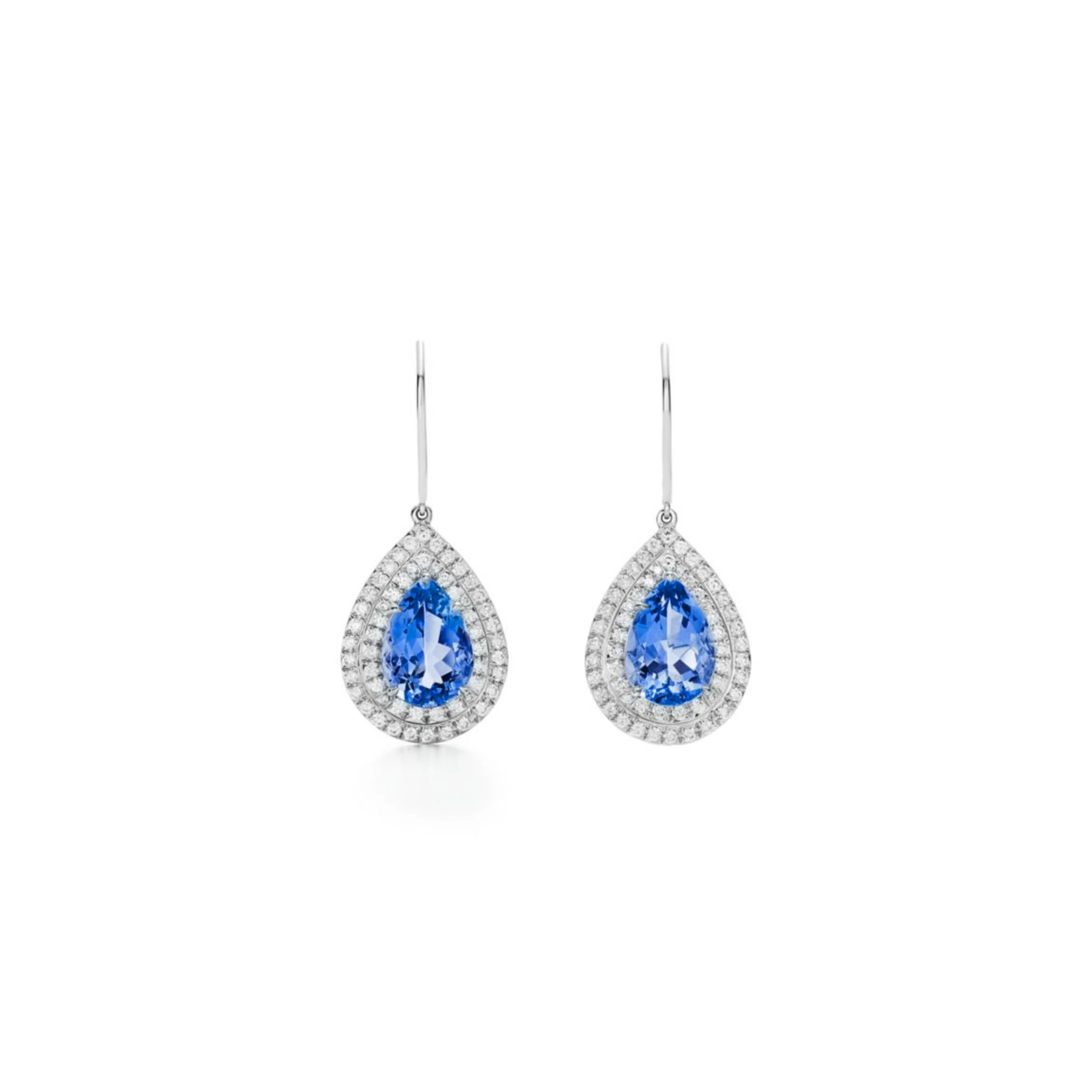 Cerys Blue Sapphire Drop Earrings 18K White Gold - Natural Diamonds & Lab Grown Diamonds  - Best prices for jewelry and diamonds. The best jewelry to shop in Dubai and Abu Dhabi - Dubai Tourism. Best Shopping in Dubai Mall - Fashion Avenue, Mall of Emirates, Dubai, Palm Jumeirah and UAE. Hip-hop custom jewelry and manufacturer supplier - diamond and gold wholesaler. The best place to visit in Dubai during vacation. Richie Gold & Diamond is located in Dubai Gold Souk