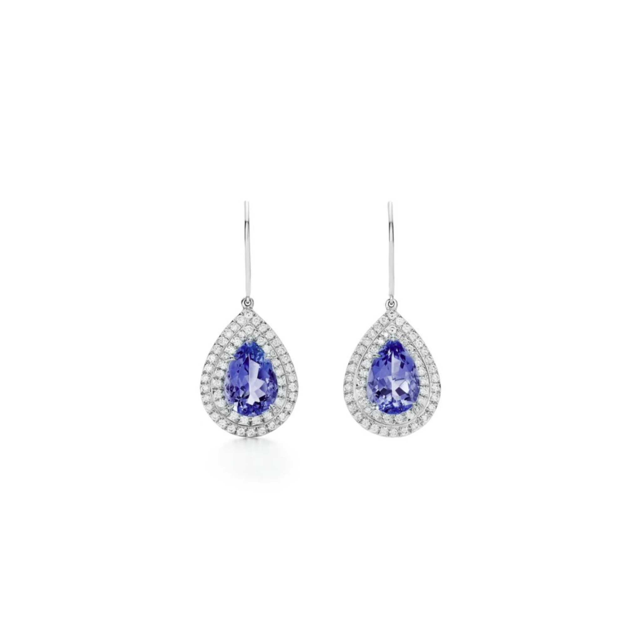 Cerys Tanzanite Drop Earrings 18K White Gold - Natural Diamonds & Lab Grown Diamonds  - Best prices for jewelry and diamonds. The best jewelry to shop in Dubai and Abu Dhabi - Dubai Tourism. Best Shopping in Dubai Mall - Fashion Avenue, Mall of Emirates, Dubai, Palm Jumeirah and UAE. Hip-hop custom jewelry and manufacturer supplier - diamond and gold wholesaler. The best place to visit in Dubai during vacation. Richie Gold & Diamond is located in Dubai Gold Souk