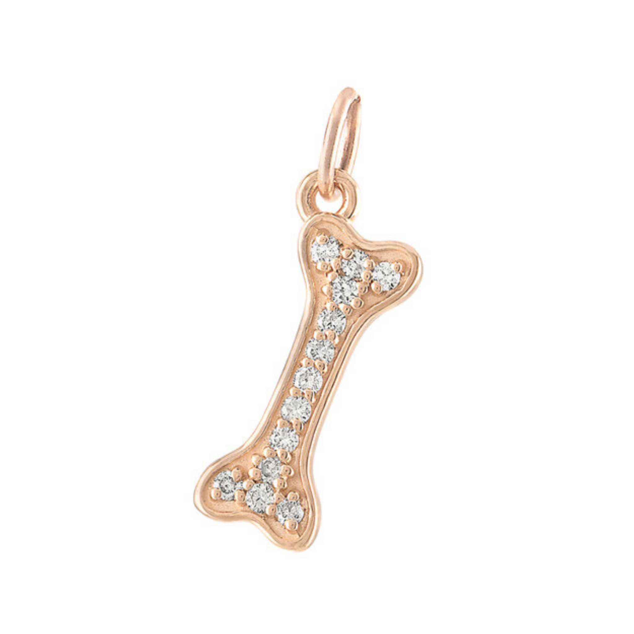 Chérie Bone Diamond Charm 18K Rose Gold - Natural Diamonds & Lab Grown Diamonds  - Best prices for jewelry and diamonds. The best jewelry to shop in Dubai and Abu Dhabi - Dubai Tourism. Best Shopping in Dubai Mall - Fashion Avenue, Mall of Emirates, Dubai, Palm Jumeirah and UAE. Hip-hop custom jewelry and manufacturer supplier - diamond and gold wholesaler. The best place to visit in Dubai during vacation. Richie Gold & Diamond is located in Dubai Gold Souk