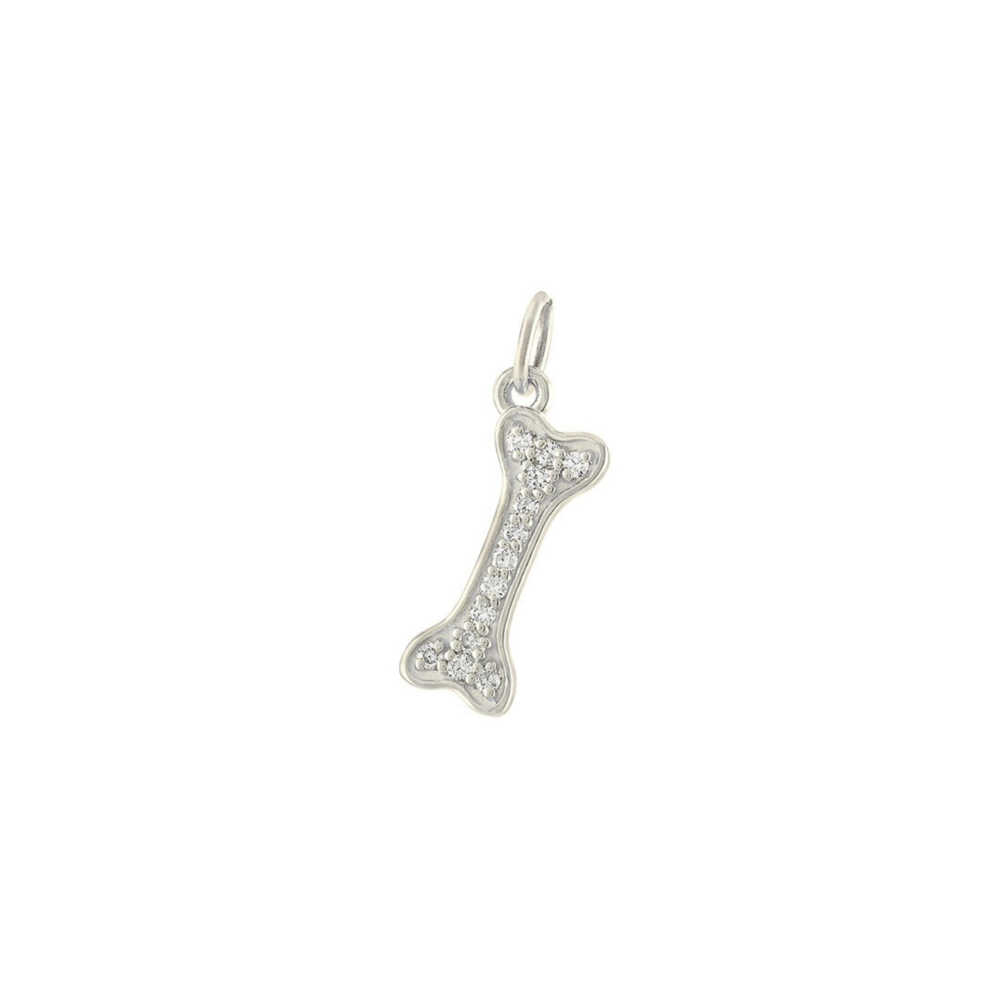 Chérie Bone Diamond Charm 18K White Gold - Natural Diamonds & Lab Grown Diamonds  - Best prices for jewelry and diamonds. The best jewelry to shop in Dubai and Abu Dhabi - Dubai Tourism. Best Shopping in Dubai Mall - Fashion Avenue, Mall of Emirates, Dubai, Palm Jumeirah and UAE. Hip-hop custom jewelry and manufacturer supplier - diamond and gold wholesaler. The best place to visit in Dubai during vacation. Richie Gold & Diamond is located in Dubai Gold Souk