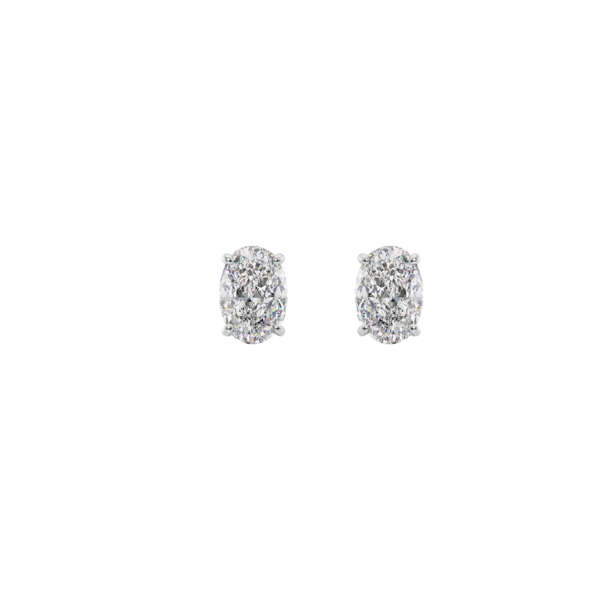 Classic Oval-Cut Solitaire Diamond Stud Earrings 18K White Gold - Natural Diamonds & Lab Grown Diamonds - Best prices for jewelry and diamonds. The best jewelry to shop in Dubai and Abu Dhabi - Dubai Tourism. Best Shopping in Dubai Mall - Fashion Avenue, Mall of Emirates, Dubai, Palm Jumeirah and UAE. Hip-hop custom jewelry and manufacturer supplier - diamond and gold wholesaler. The best place to visit in Dubai during vacation. Richie Gold & Diamond is located in Dubai Gold Souk