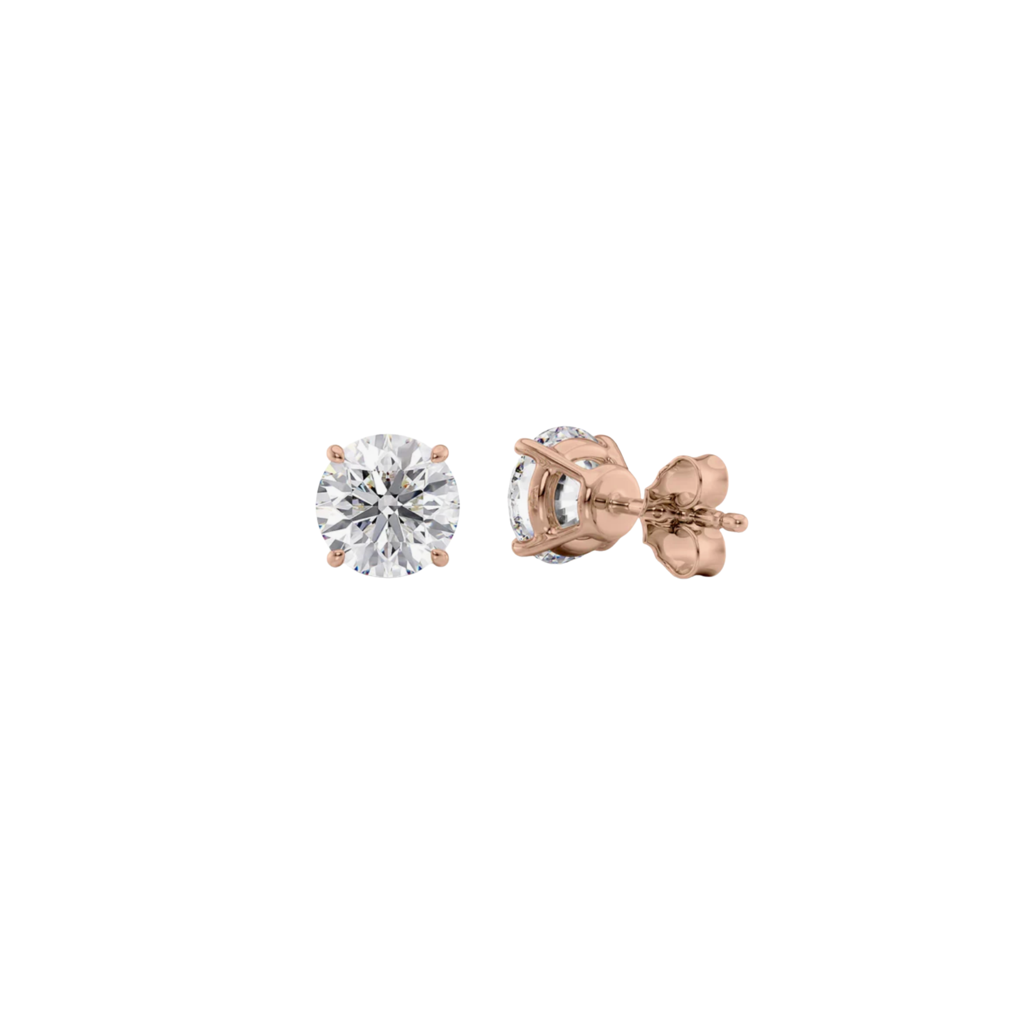 Classic Solitaire Diamond Stud Earrings 18K Rose Gold - Natural Diamonds & Lab Grown Diamonds - Best prices for jewelry and diamonds. The best jewelry to shop in Dubai and Abu Dhabi - Dubai Tourism. Best Shopping in Dubai Mall - Fashion Avenue, Mall of Emirates, Dubai, Palm Jumeirah and UAE. Hip-hop custom jewelry and manufacturer supplier - diamond and gold wholesaler. The best place to visit in Dubai during vacation. Richie Gold & Diamond is located in Dubai Gold Souk