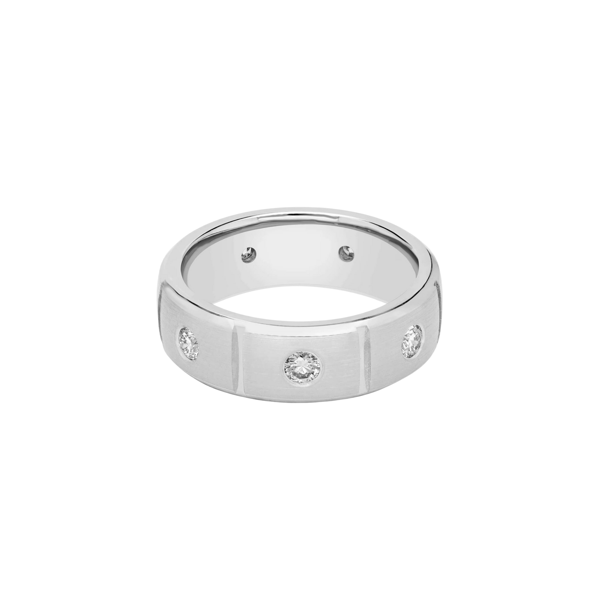 Coren Diamond Accent Band 18K White Gold - Natural diamond and lab grown diamond engagement rings and wedding bands at unbeatable prices. Best bridal jewelry collections in Dubai and Abu Dhabi, featuring custom-made rings, timeless solitaires, and luxury wedding sets. Richie Gold & Diamond in the heart of Dubai Gold Souk — your trusted destination for engagement rings, wedding bands, and fine jewelry in the UAE, Dubai Mall, Fashion Avenue, Mall of the Emirates, and Palm Jumeirah