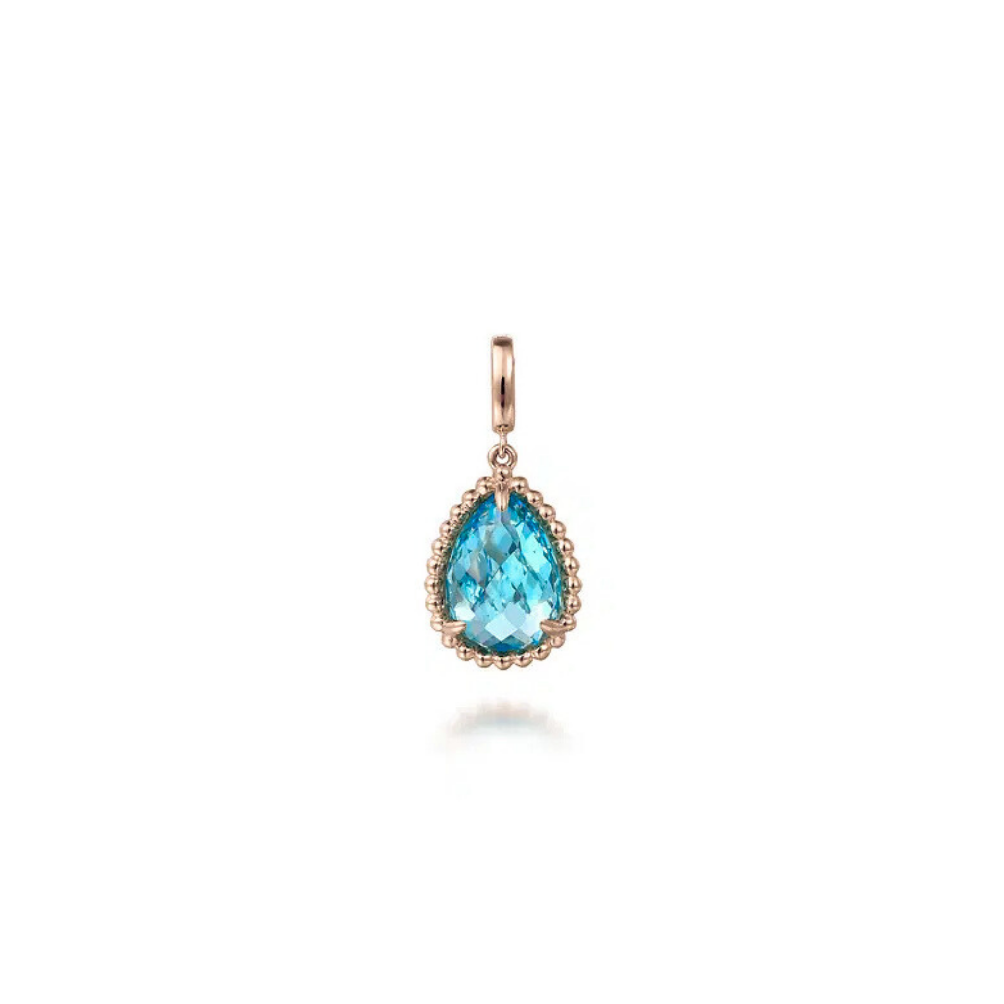 Cyrene London Blue Topaz Charm 18K Rose Gold - Natural Diamonds & Lab Grown Diamonds  - Best prices for jewelry and diamonds. The best jewelry to shop in Dubai and Abu Dhabi - Dubai Tourism. Best Shopping in Dubai Mall - Fashion Avenue, Mall of Emirates, Dubai, Palm Jumeirah and UAE. Hip-hop custom jewelry and manufacturer supplier - diamond and gold wholesaler. The best place to visit in Dubai during vacation. Richie Gold & Diamond is located in Dubai Gold Souk.