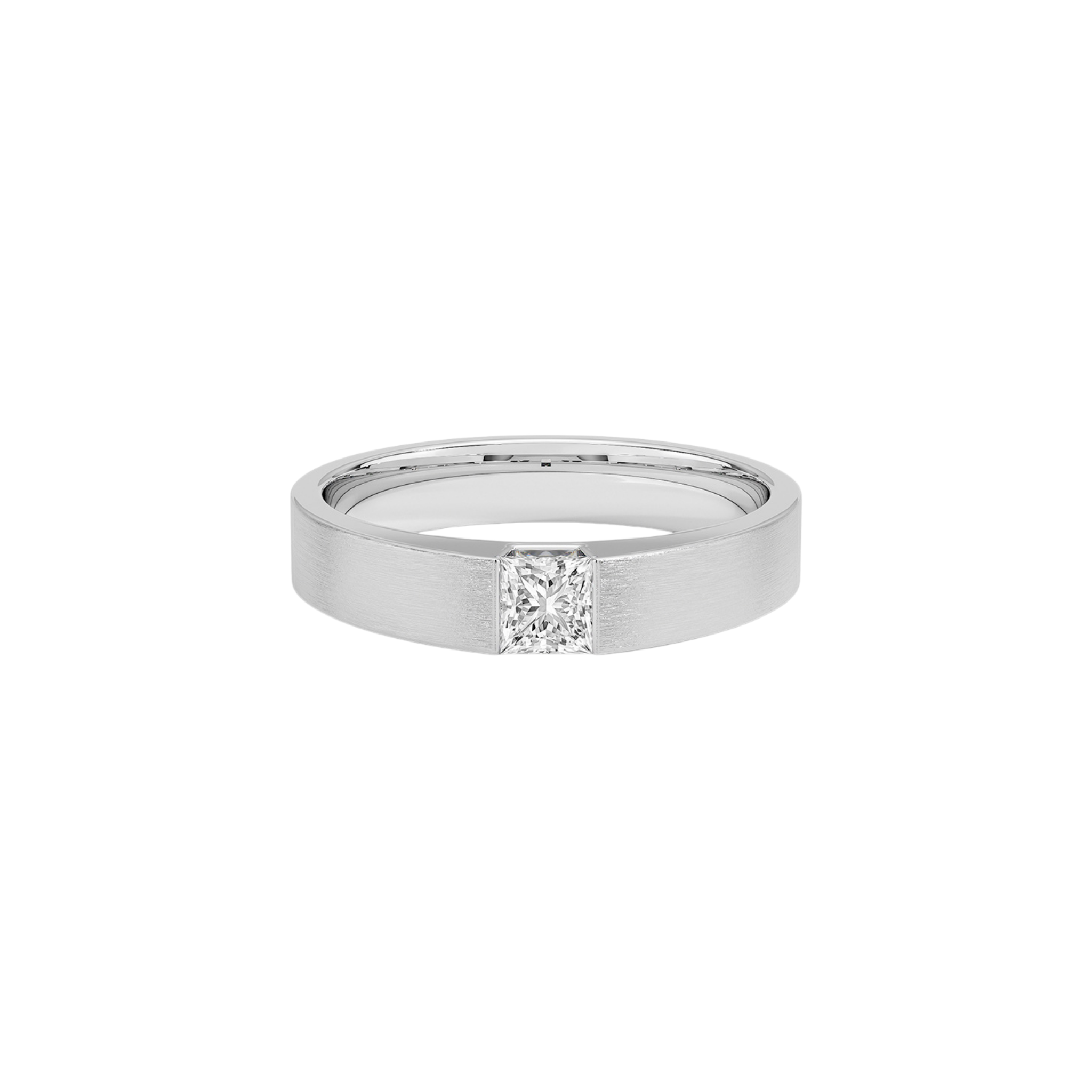 Darein Princess-Cut Diamond Band in 18K White Gold - Natural diamond and lab grown diamond engagement rings and wedding bands at unbeatable prices. Best bridal jewelry collections in Dubai and Abu Dhabi, featuring custom-made rings, timeless solitaires, and luxury wedding sets. Richie Gold & Diamond in the heart of Dubai Gold Souk — your trusted destination for engagement rings, wedding bands, and fine jewelry in the UAE, Dubai Mall, Fashion Avenue, Mall of the Emirates, and Palm Jumeirah