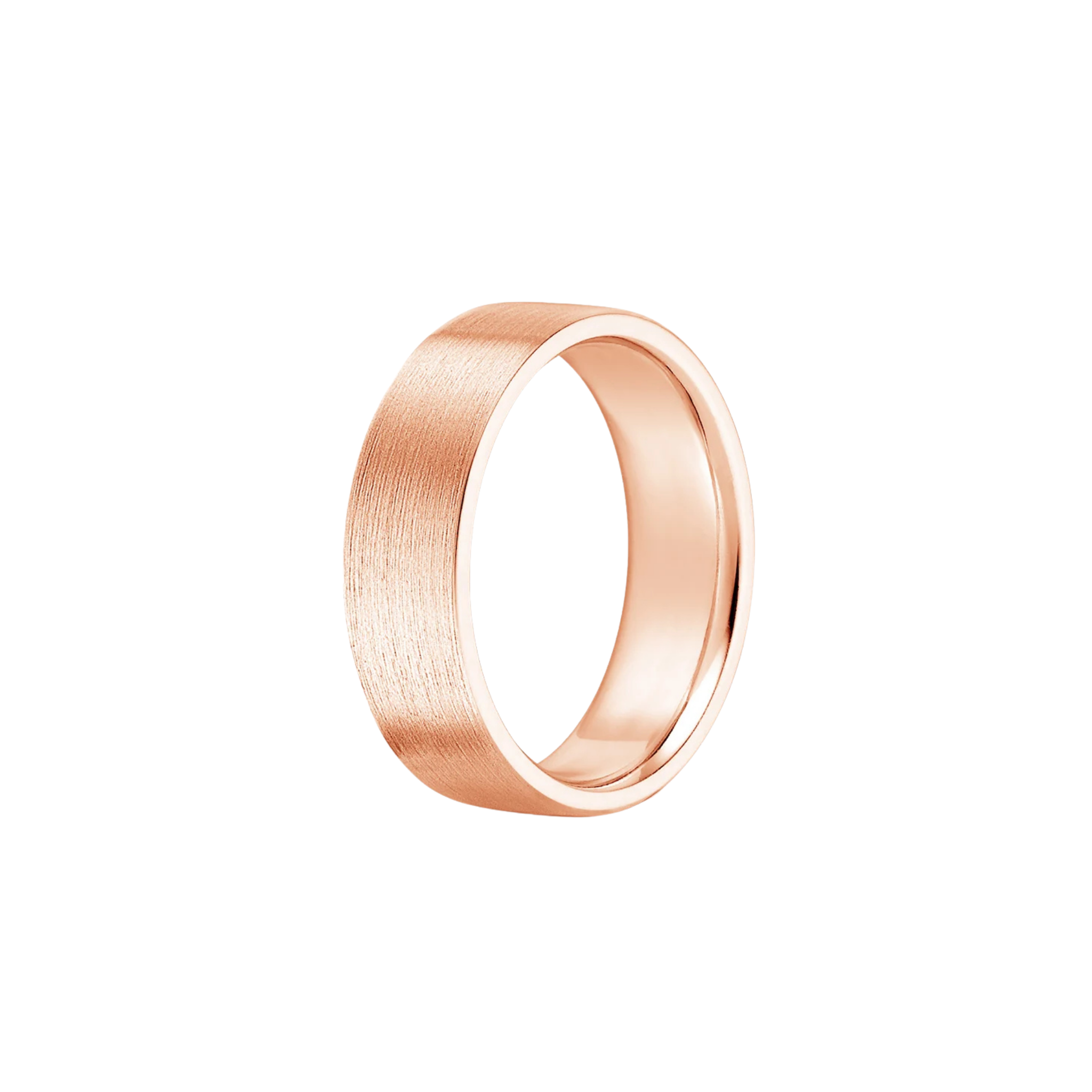 Edrien Wide Flat Wedding Band in 18K Rose Gold - Natural diamond and lab grown diamond engagement rings and wedding bands at unbeatable prices. Best bridal jewelry collections in Dubai and Abu Dhabi, featuring custom-made rings, timeless solitaires, and luxury wedding sets. Richie Gold & Diamond in the heart of Dubai Gold Souk — your trusted destination for engagement rings, wedding bands, and fine jewelry in the UAE, Dubai Mall, Fashion Avenue, Mall of the Emirates, and Palm Jumeirah