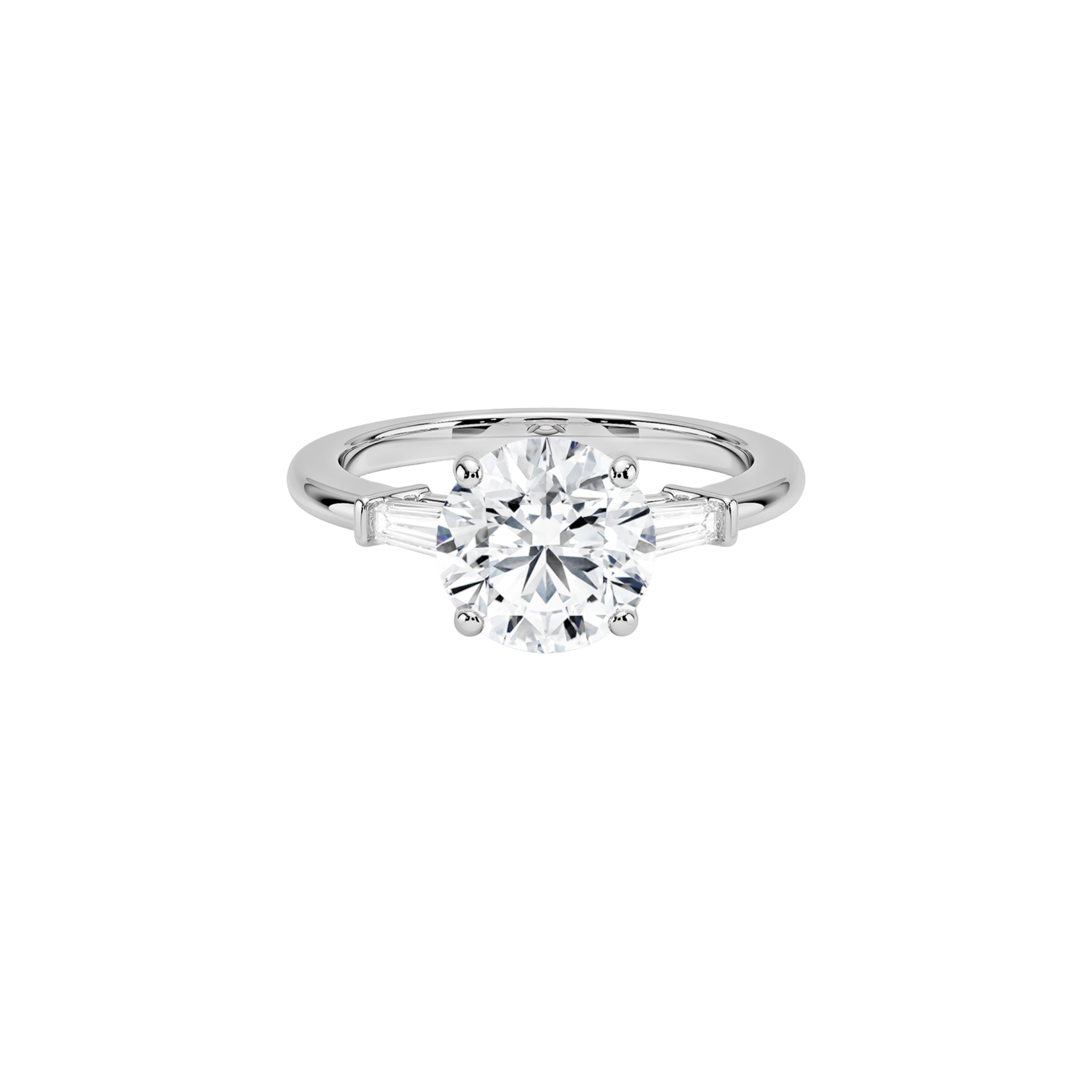 Elara Round Tapered Baguette Ring in 18K White Gold - Best prices for jewelry and diamonds. The best jewelry to shop in Dubai and Abu Dhabi - Dubai Tourism. Best Shopping in Dubai Mall - Fashion Avenue, Mall of Emirates, Dubai, Palm Jumeirah and UAE. Hip-hop custom jewelry and manufacturer supplier - diamond and gold wholesaler. The best place to visit in Dubai during vacation. Richie Gold & Diamond is located in Dubai Gold Souk