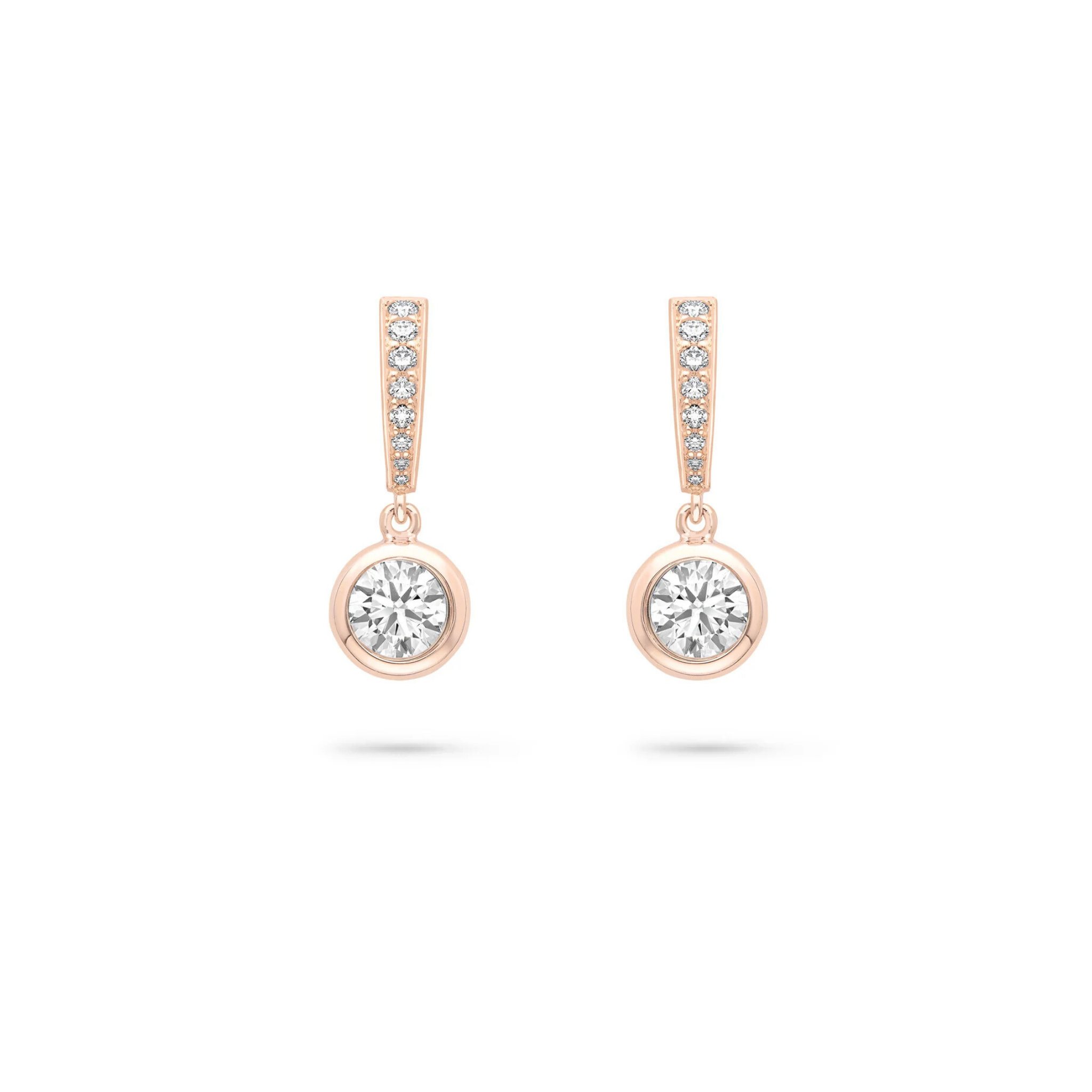 Eluna Diamond Drop Earrings 18K Rose Gold - Natural Diamonds & Lab Grown Diamonds  - Best prices for jewelry and diamonds. The best jewelry to shop in Dubai and Abu Dhabi - Dubai Tourism. Best Shopping in Dubai Mall - Fashion Avenue, Mall of Emirates, Dubai, Palm Jumeirah and UAE. Hip-hop custom jewelry and manufacturer supplier - diamond and gold wholesaler. The best place to visit in Dubai during vacation. Richie Gold & Diamond is located in Dubai Gold Souk