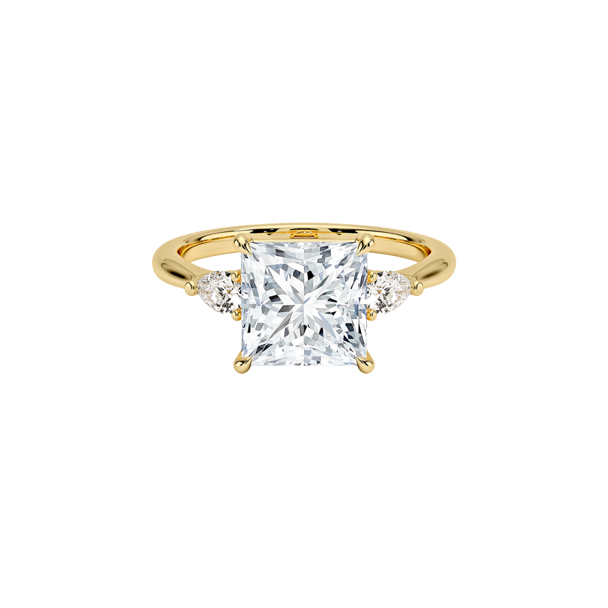 Elysette Princess Three-Stone Ring 18K Gold - Best prices for jewelry and diamonds. The best jewelry to shop in Dubai and Abu Dhabi - Dubai Tourism. Best Shopping in Dubai Mall - Fashion Avenue, Mall of Emirates, Dubai, Palm Jumeirah and UAE. Hip-hop custom jewelry and manufacturer supplier - diamond and gold wholesaler. The best place to visit in Dubai during vacation. Richie Gold & Diamond is located in Dubai Gold Souk