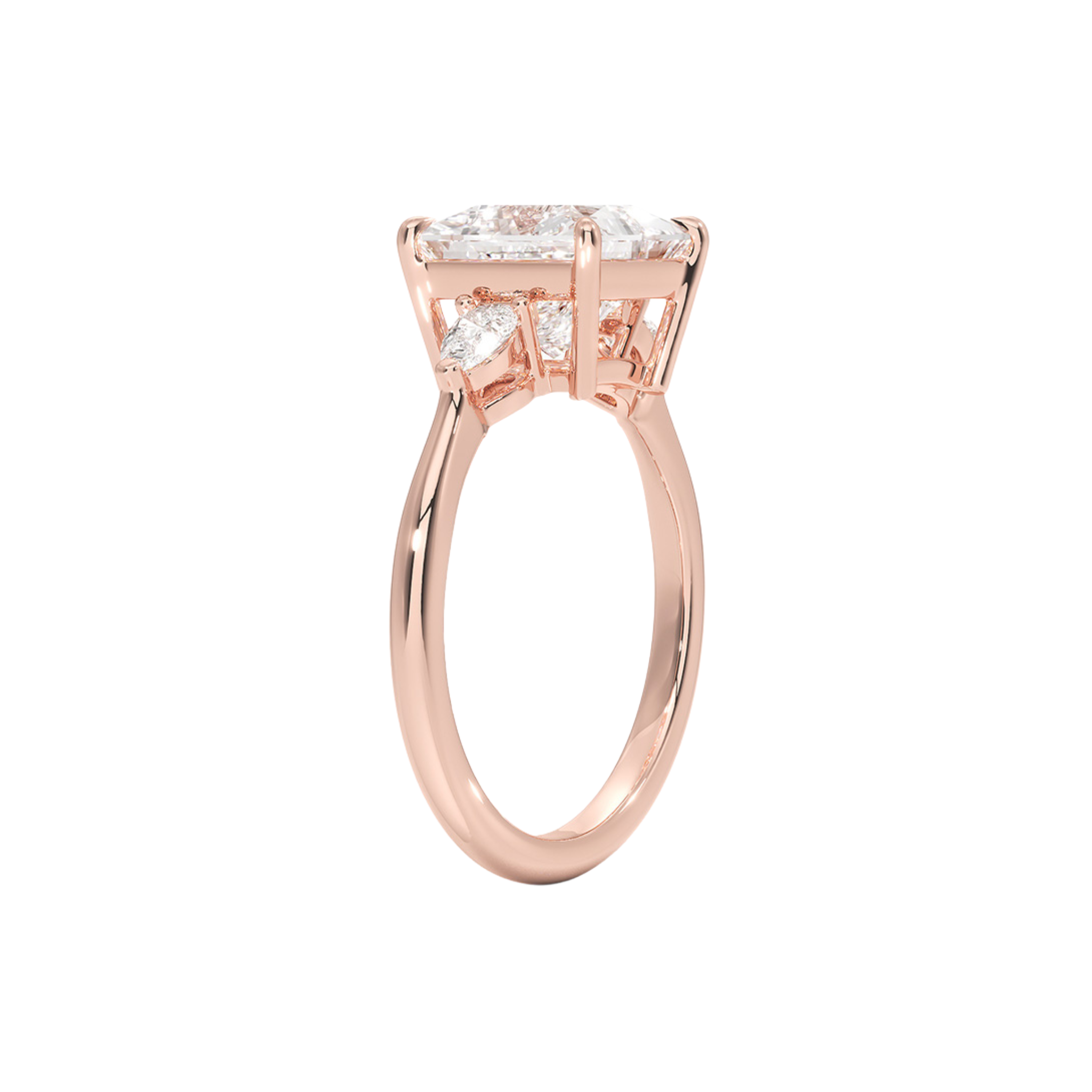 Elysette Princess Three-Stone Ring 18K Rose Gold - Best prices for jewelry and diamonds. The best jewelry to shop in Dubai and Abu Dhabi - Dubai Tourism. Best Shopping in Dubai Mall - Fashion Avenue, Mall of Emirates, Dubai, Palm Jumeirah and UAE. Hip-hop custom jewelry and manufacturer supplier - diamond and gold wholesaler. The best place to visit in Dubai during vacation. Richie Gold & Diamond is located in Dubai Gold Souk