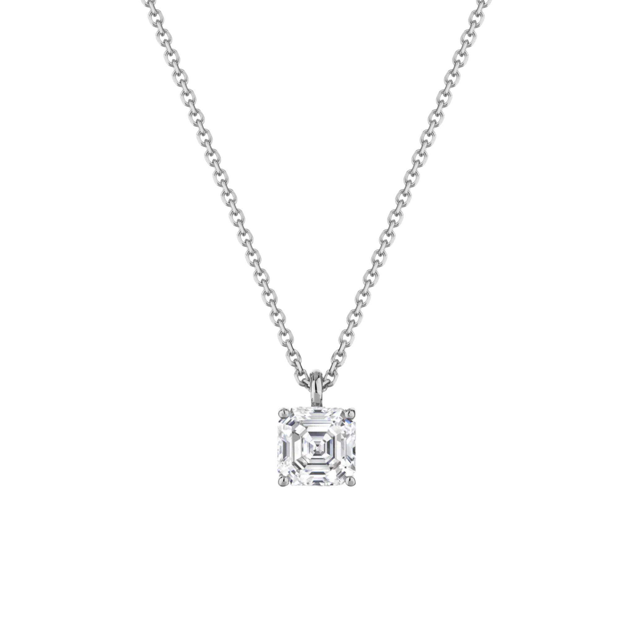 Elysia Asscher Diamond Pendant 18K White Gold - Natural Diamonds & Lab Grown Diamonds  - Best prices for jewelry and diamonds. The best jewelry to shop in Dubai and Abu Dhabi - Dubai Tourism. Best Shopping in Dubai Mall - Fashion Avenue, Mall of Emirates, Dubai, Palm Jumeirah and UAE. Hip-hop custom jewelry and manufacturer supplier - diamond and gold wholesaler. The best place to visit in Dubai during vacation. Richie Gold & Diamond is located in Dubai Gold Souk