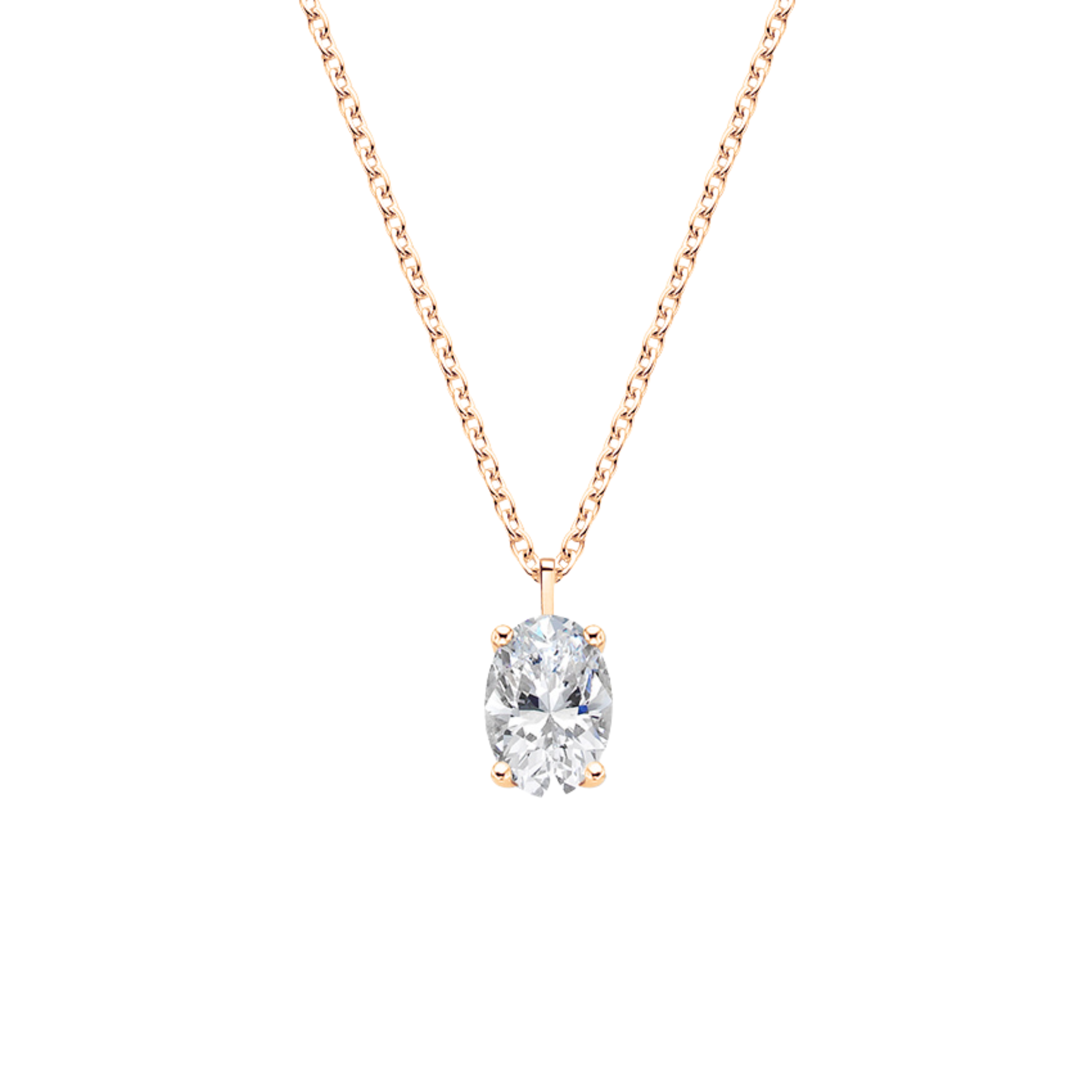 Elysia Oval Diamond Pendant 18K White Rose Gold   - Natural Diamonds & Lab Grown Diamonds  - Best prices for jewelry and diamonds. The best jewelry to shop in Dubai and Abu Dhabi - Dubai Tourism. Best Shopping in Dubai Mall - Fashion Avenue, Mall of Emirates, Dubai, Palm Jumeirah and UAE. Hip-hop custom jewelry and manufacturer supplier - diamond and gold wholesaler. The best place to visit in Dubai during vacation. Richie Gold & Diamond is located in Dubai Gold Souk