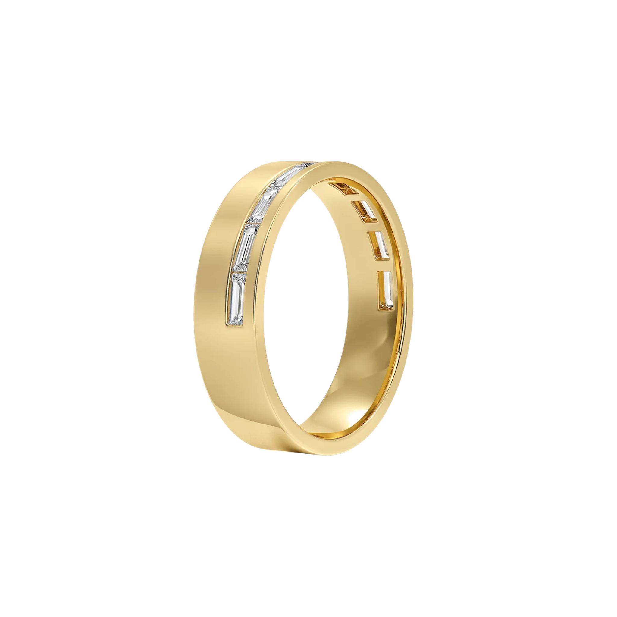 Erynd Baguette Diamond Band in 18K Gold - Natural diamond and lab grown diamond engagement rings and wedding bands at unbeatable prices. Best bridal jewelry collections in Dubai and Abu Dhabi, featuring custom-made rings, timeless solitaires, and luxury wedding sets. Richie Gold & Diamond in the heart of Dubai Gold Souk — your trusted destination for engagement rings, wedding bands, and fine jewelry in the UAE, Dubai Mall, Fashion Avenue, Mall of the Emirates, and Palm Jumeirah