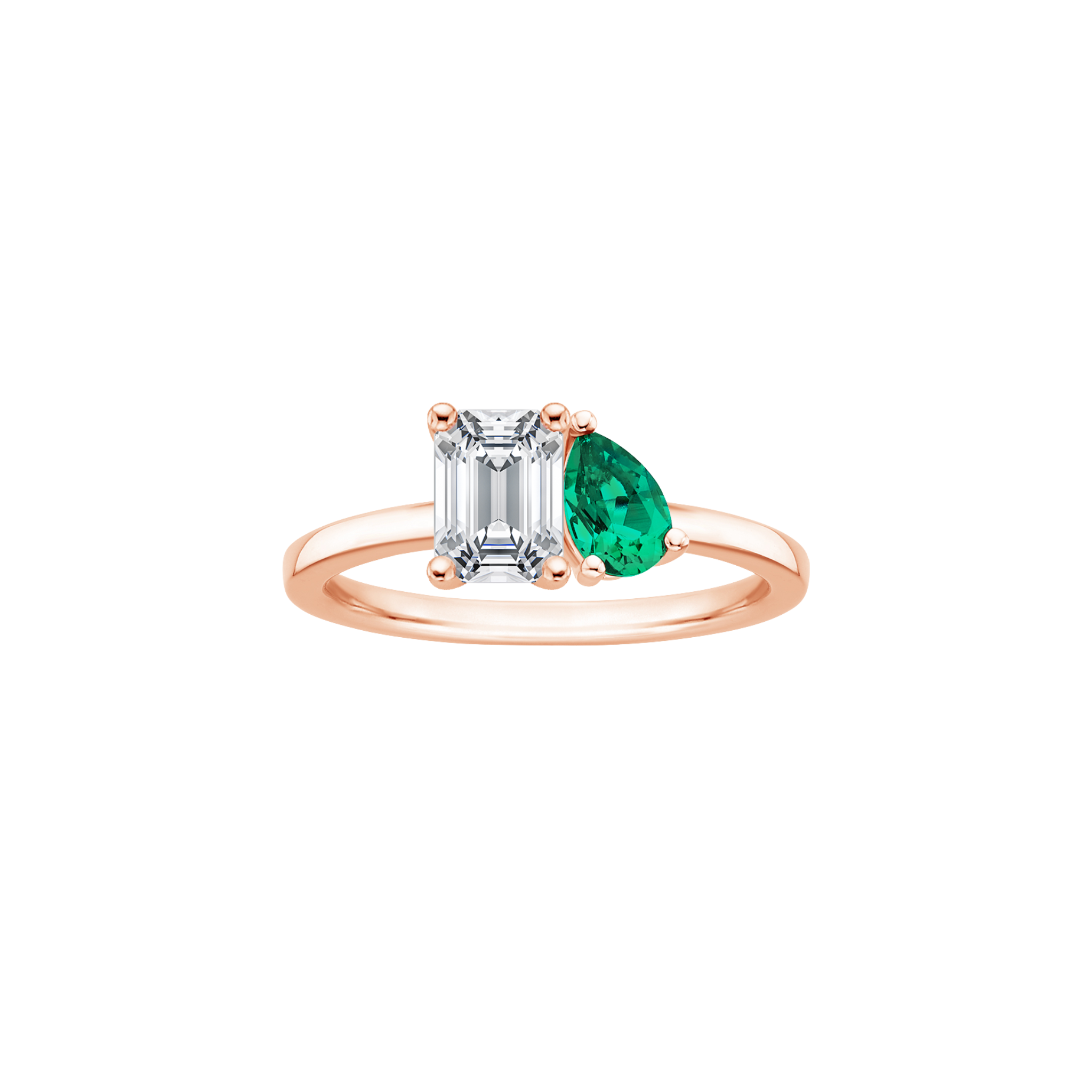 Esmara Toi et Moi Emerald Ring in 18K Rose Gold - Best prices for jewelry and diamonds. The best jewelry to shop in Dubai and Abu Dhabi - Dubai Tourism. Best Shopping in Dubai Mall - Fashion Avenue, Mall of Emirates, Dubai, Palm Jumeirah and UAE. Hip-hop custom jewelry and manufacturer supplier - diamond and gold wholesaler. The best place to visit in Dubai during vacation. Richie Gold & Diamond is located in Dubai Gold Souk
