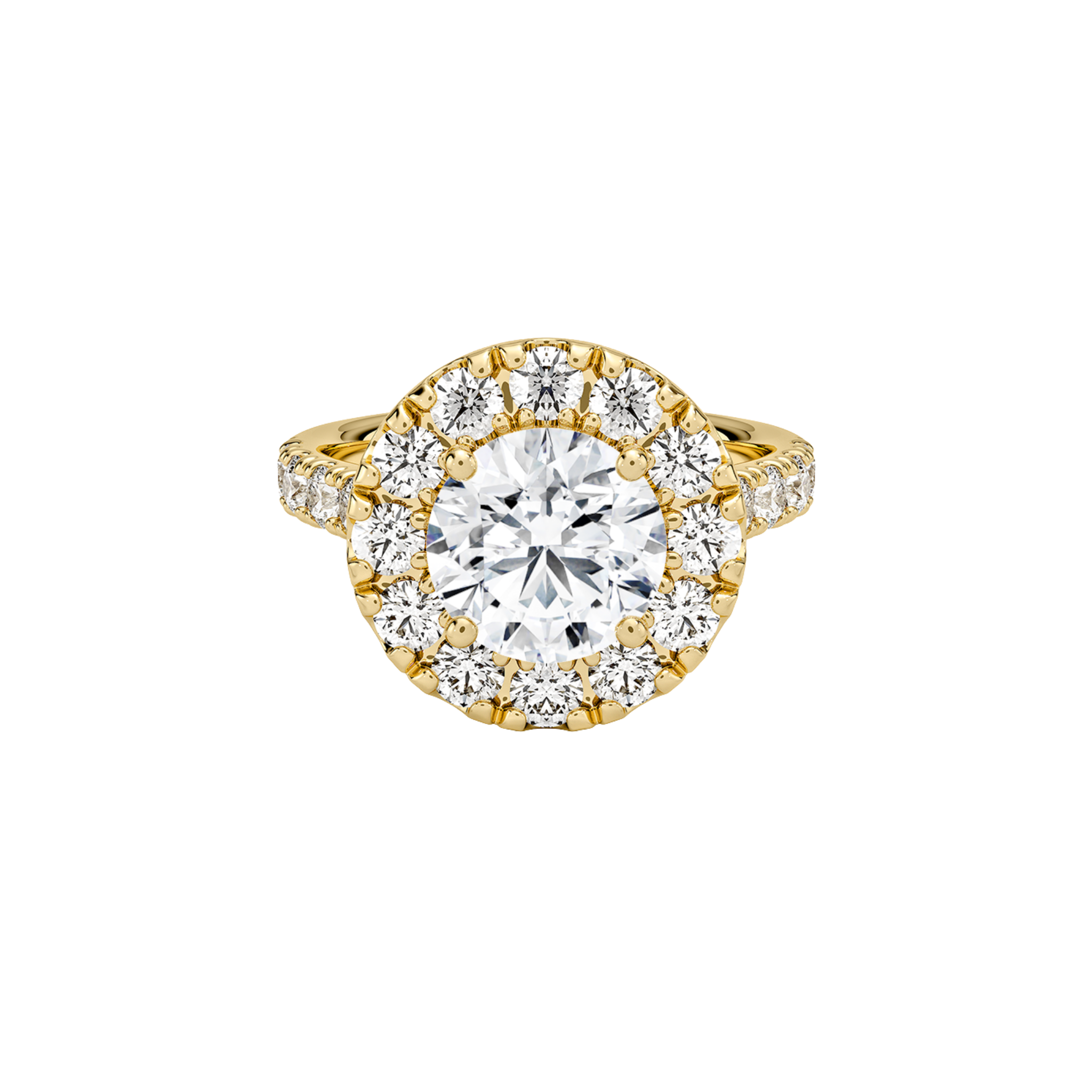 Evadne Round Halo Pave Ring 18K Gold - Best prices for jewelry and diamonds. The best jewelry to shop in Dubai and Abu Dhabi - Dubai Tourism. Best Shopping in Dubai Mall - Fashion Avenue, Mall of Emirates, Dubai, Palm Jumeirah and UAE. Hip-hop custom jewelry and manufacturer supplier - diamond and gold wholesaler. The best place to visit in Dubai during vacation. Richie Gold & Diamond is located in Dubai Gold Souk