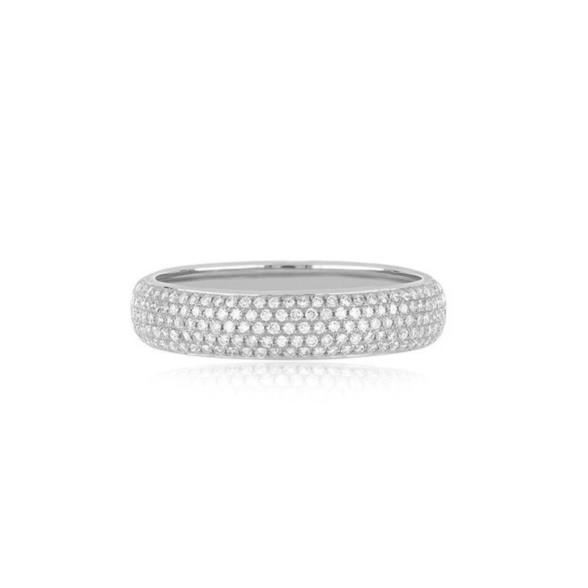 Evarelle 5 Row Pavé Diamond Band 18K White Gold - Natural Diamonds & Lab Grown Diamonds  - Best prices for jewelry and diamonds. The best jewelry to shop in Dubai and Abu Dhabi - Dubai Tourism. Best Shopping in Dubai Mall - Fashion Avenue, Mall of Emirates, Dubai, Palm Jumeirah and UAE. Hip-hop custom jewelry and manufacturer supplier - diamond and gold wholesaler. The best place to visit in Dubai during vacation. Richie Gold & Diamond is located in Dubai Gold Souk