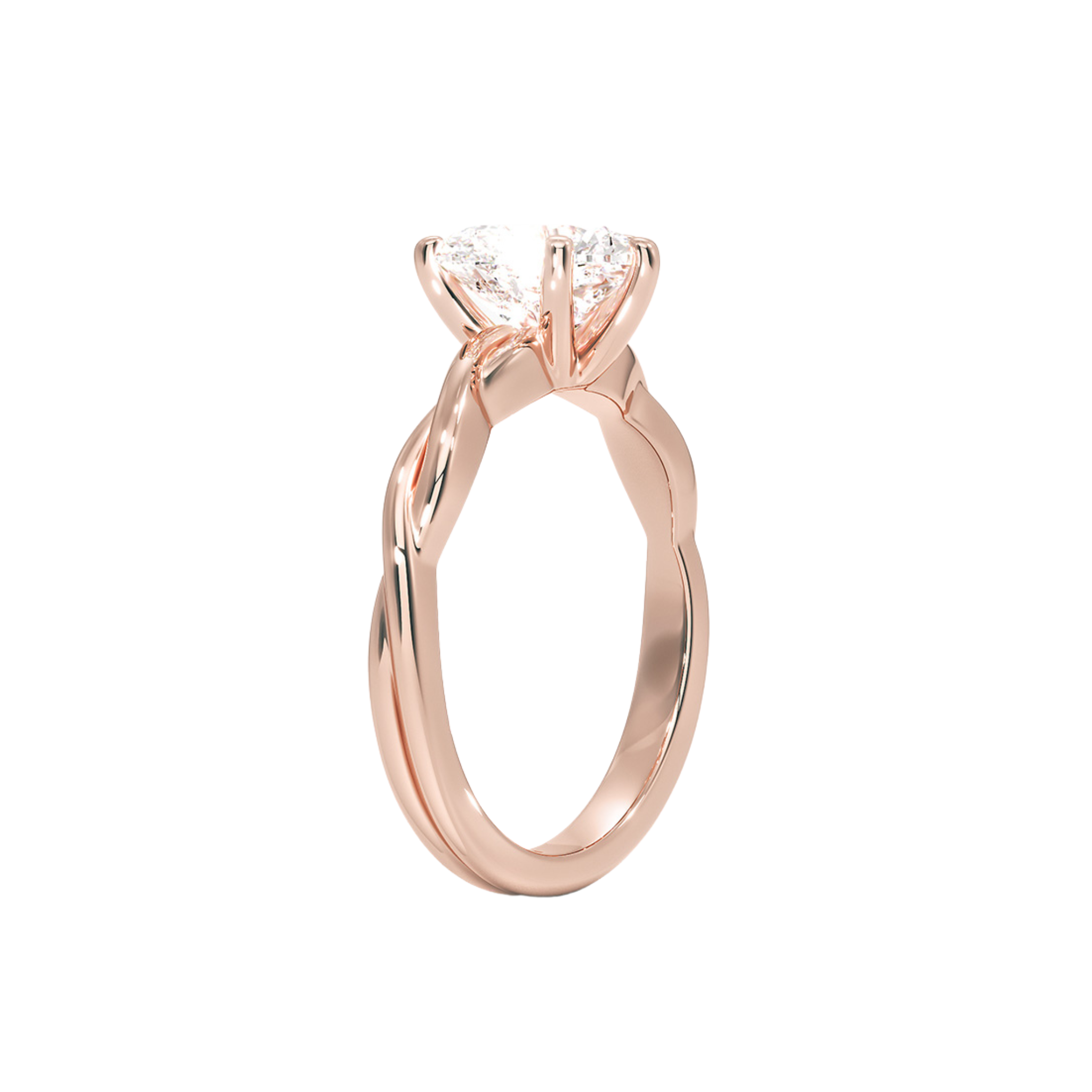 Evelisse Heart Twist Solitaire Ring 18K Rose Gold - Best prices for jewelry and diamonds. The best jewelry to shop in Dubai and Abu Dhabi - Dubai Tourism. Best Shopping in Dubai Mall - Fashion Avenue, Mall of Emirates, Dubai, Palm Jumeirah and UAE. Hip-hop custom jewelry and manufacturer supplier - diamond and gold wholesaler. The best place to visit in Dubai during vacation. Richie Gold & Diamond is located in Dubai Gold Souk