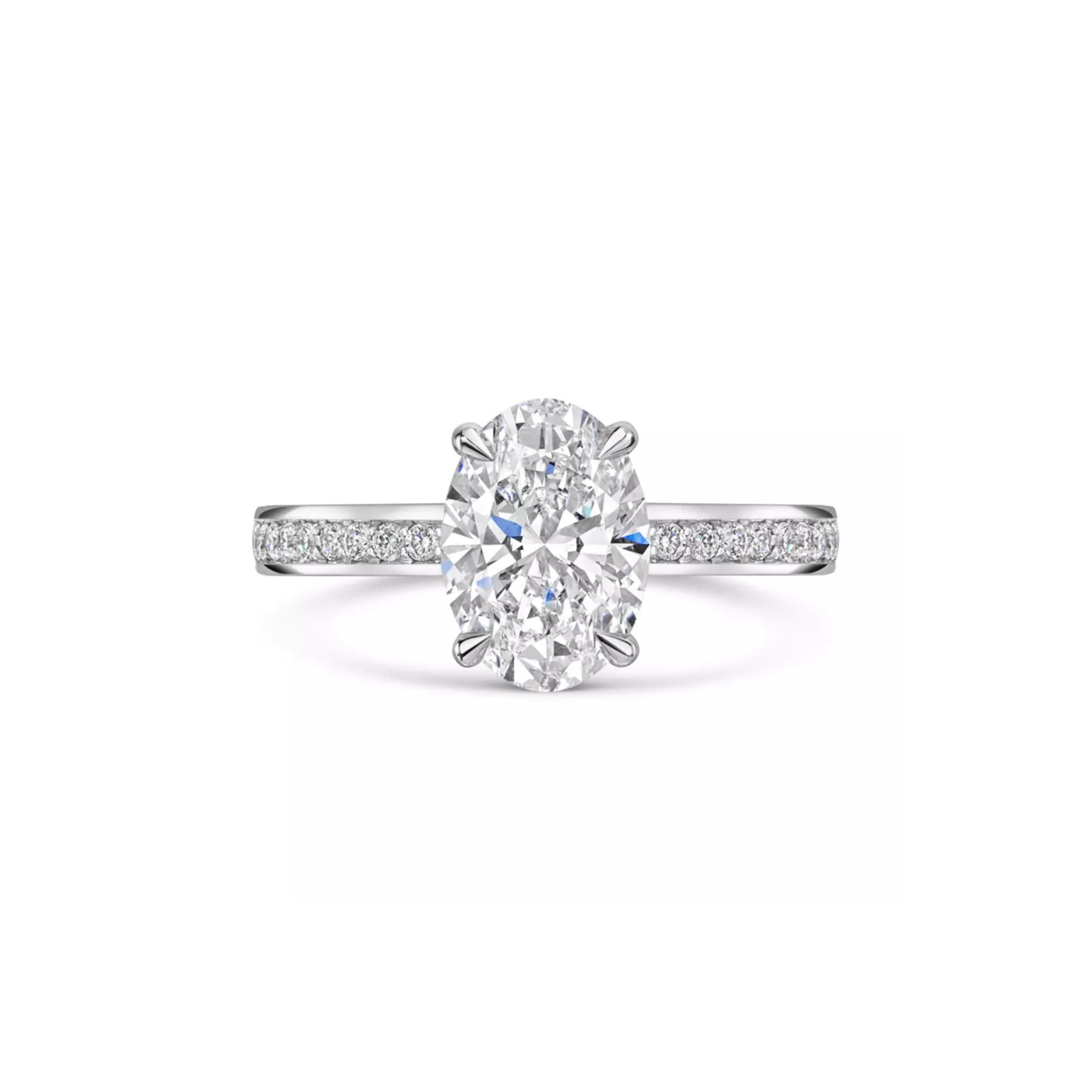 Evoria Oval-Cut Diamond Engagement Ring 18K White Gold - Best prices for jewelry and diamonds. The best jewelry to shop in Dubai and Abu Dhabi - Dubai Tourism. Best Shopping in Dubai Mall - Fashion Avenue, Mall of Emirates, Dubai, Palm Jumeirah and UAE. Hip-hop custom jewelry and manufacturer supplier - diamond and gold wholesaler. The best place to visit in Dubai during vacation. Richie Gold & Diamond is located in Dubai Gold Souk