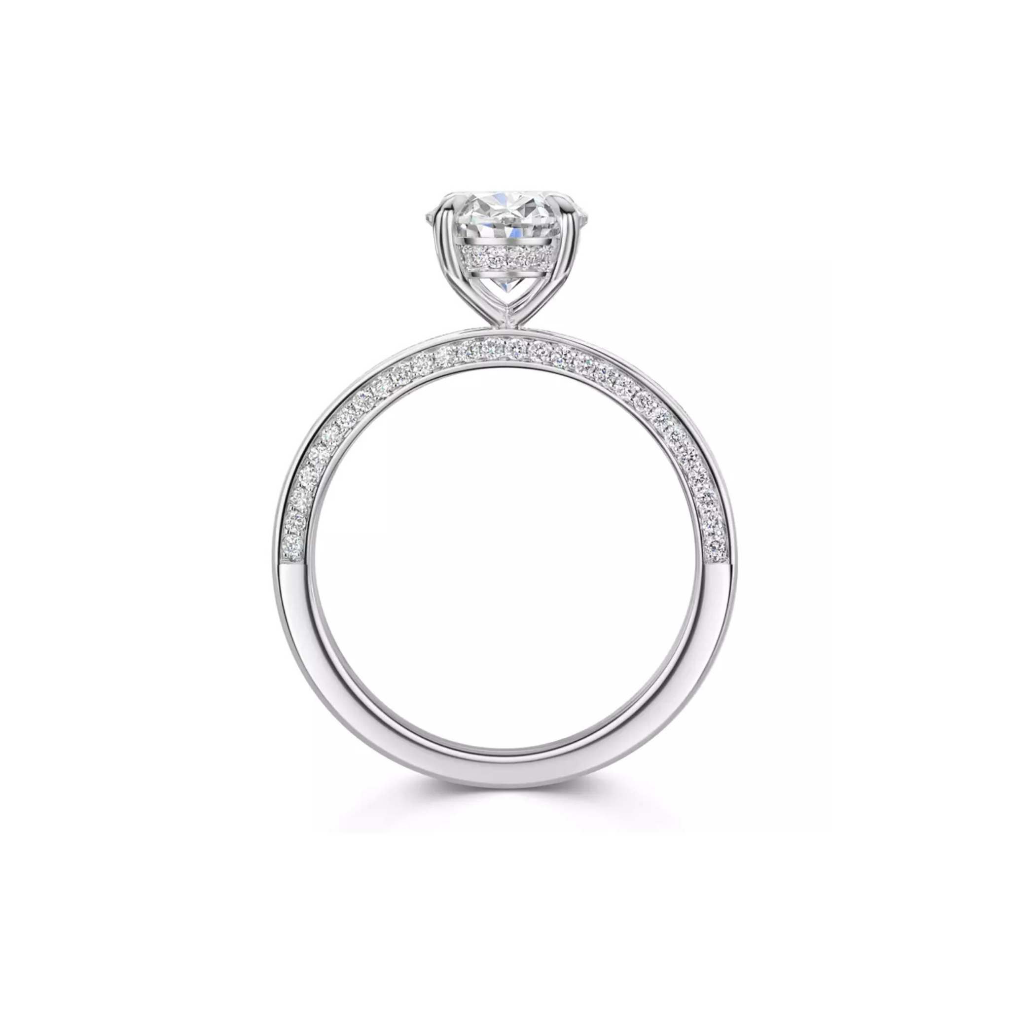 Evoria Oval-Cut Diamond Engagement Ring 18K White Gold - Best prices for jewelry and diamonds. The best jewelry to shop in Dubai and Abu Dhabi - Dubai Tourism. Best Shopping in Dubai Mall - Fashion Avenue, Mall of Emirates, Dubai, Palm Jumeirah and UAE. Hip-hop custom jewelry and manufacturer supplier - diamond and gold wholesaler. The best place to visit in Dubai during vacation. Richie Gold & Diamond is located in Dubai Gold Souk