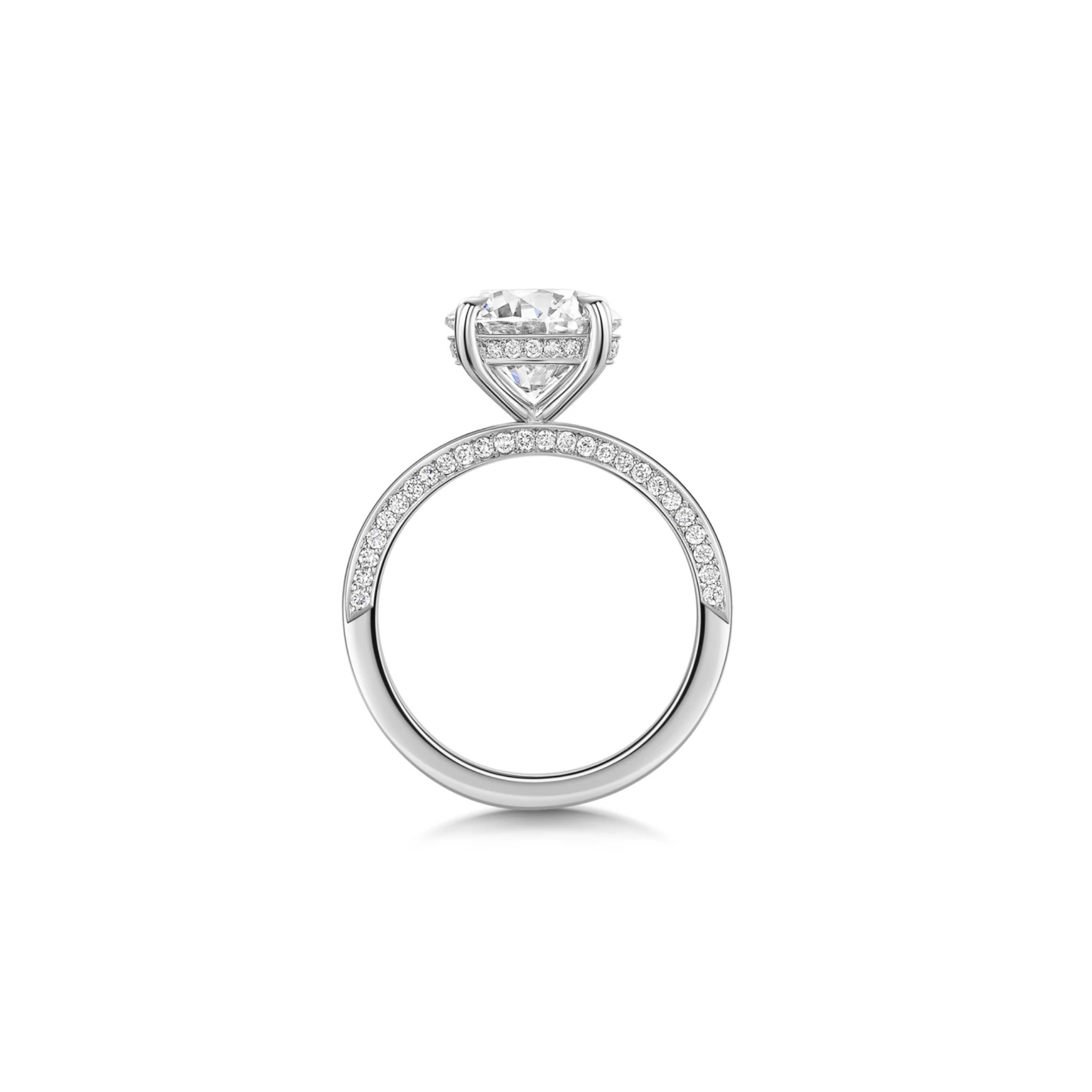 Evoria Round Diamond Engagement Ring 18K White Gold - Best prices for jewelry and diamonds. The best jewelry to shop in Dubai and Abu Dhabi - Dubai Tourism. Best Shopping in Dubai Mall - Fashion Avenue, Mall of Emirates, Dubai, Palm Jumeirah and UAE. Hip-hop custom jewelry and manufacturer supplier - diamond and gold wholesaler. The best place to visit in Dubai during vacation. Richie Gold & Diamond is located in Dubai Gold Souk