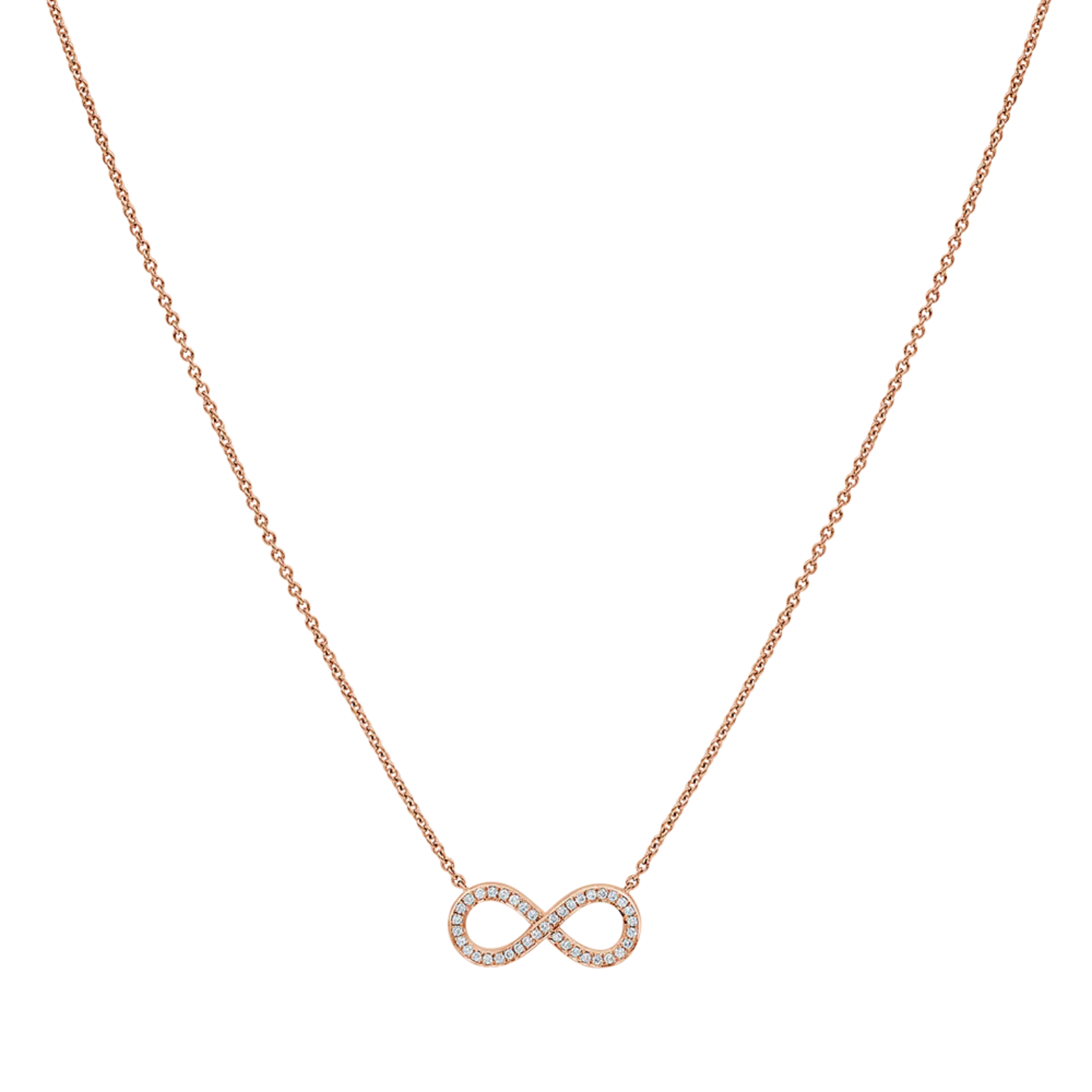 Infinity Diamond Pendant 18K Rose Gold  - Natural Diamonds & Lab Grown Diamonds  - Best prices for jewelry and diamonds. The best jewelry to shop in Dubai and Abu Dhabi - Dubai Tourism. Best Shopping in Dubai Mall - Fashion Avenue, Mall of Emirates, Dubai, Palm Jumeirah and UAE. Hip-hop custom jewelry and manufacturer supplier - diamond and gold wholesaler. The best place to visit in Dubai during vacation. Richie Gold & Diamond is located in Dubai Gold Souk