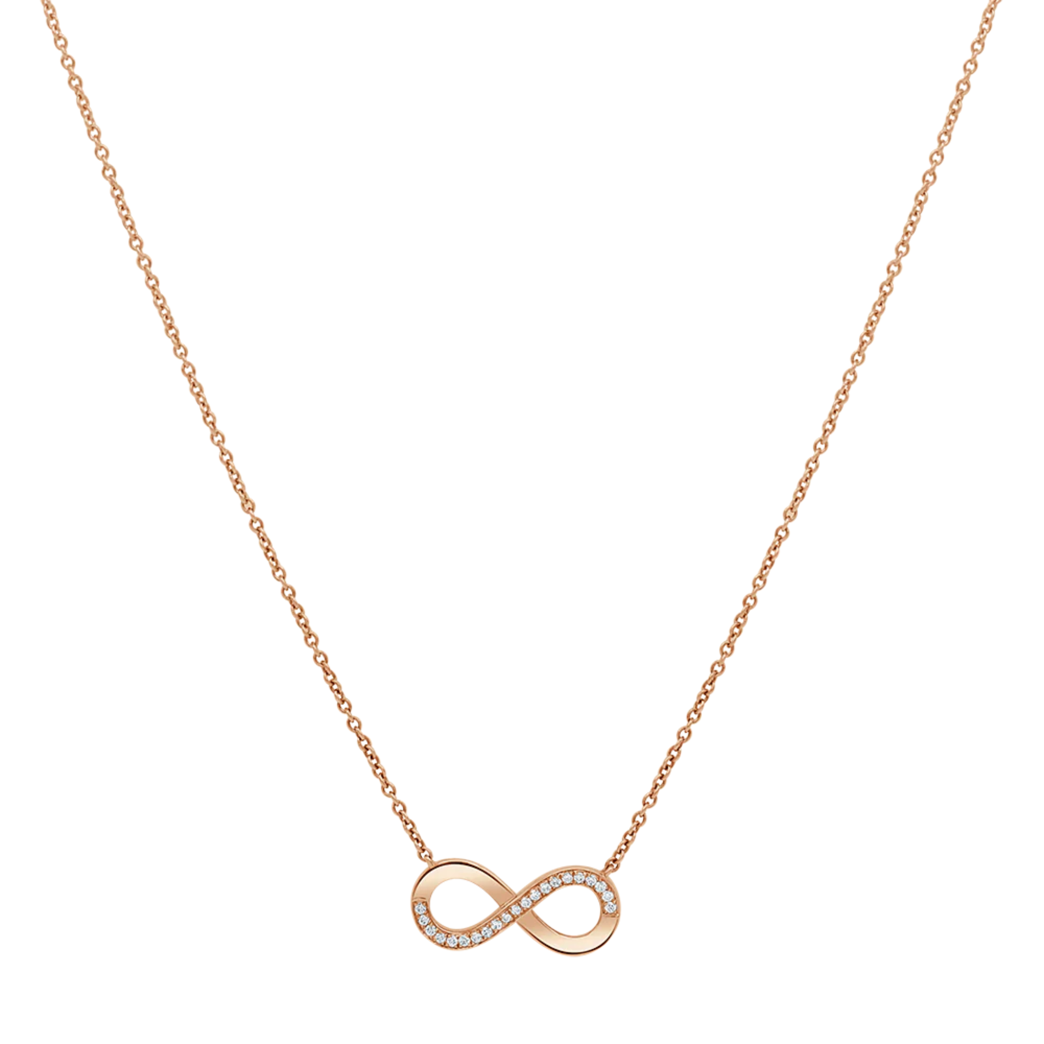 Infinity Diamond Pendant 18K Rose Gold  - Natural Diamonds & Lab Grown Diamonds  - Best prices for jewelry and diamonds. The best jewelry to shop in Dubai and Abu Dhabi - Dubai Tourism. Best Shopping in Dubai Mall - Fashion Avenue, Mall of Emirates, Dubai, Palm Jumeirah and UAE. Hip-hop custom jewelry and manufacturer supplier - diamond and gold wholesaler. The best place to visit in Dubai during vacation. Richie Gold & Diamond is located in Dubai Gold Souk