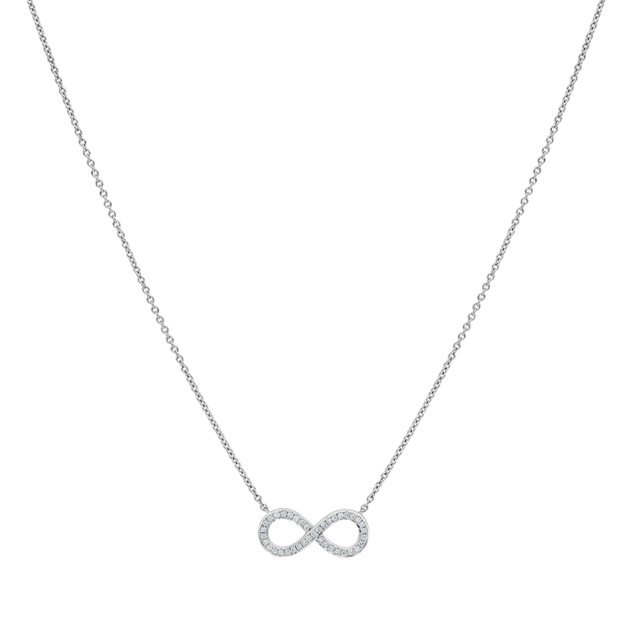 Infinity Diamond Pendant 18K White Gold   - Natural Diamonds & Lab Grown Diamonds  - Best prices for jewelry and diamonds. The best jewelry to shop in Dubai and Abu Dhabi - Dubai Tourism. Best Shopping in Dubai Mall - Fashion Avenue, Mall of Emirates, Dubai, Palm Jumeirah and UAE. Hip-hop custom jewelry and manufacturer supplier - diamond and gold wholesaler. The best place to visit in Dubai during vacation. Richie Gold & Diamond is located in Dubai Gold Souk