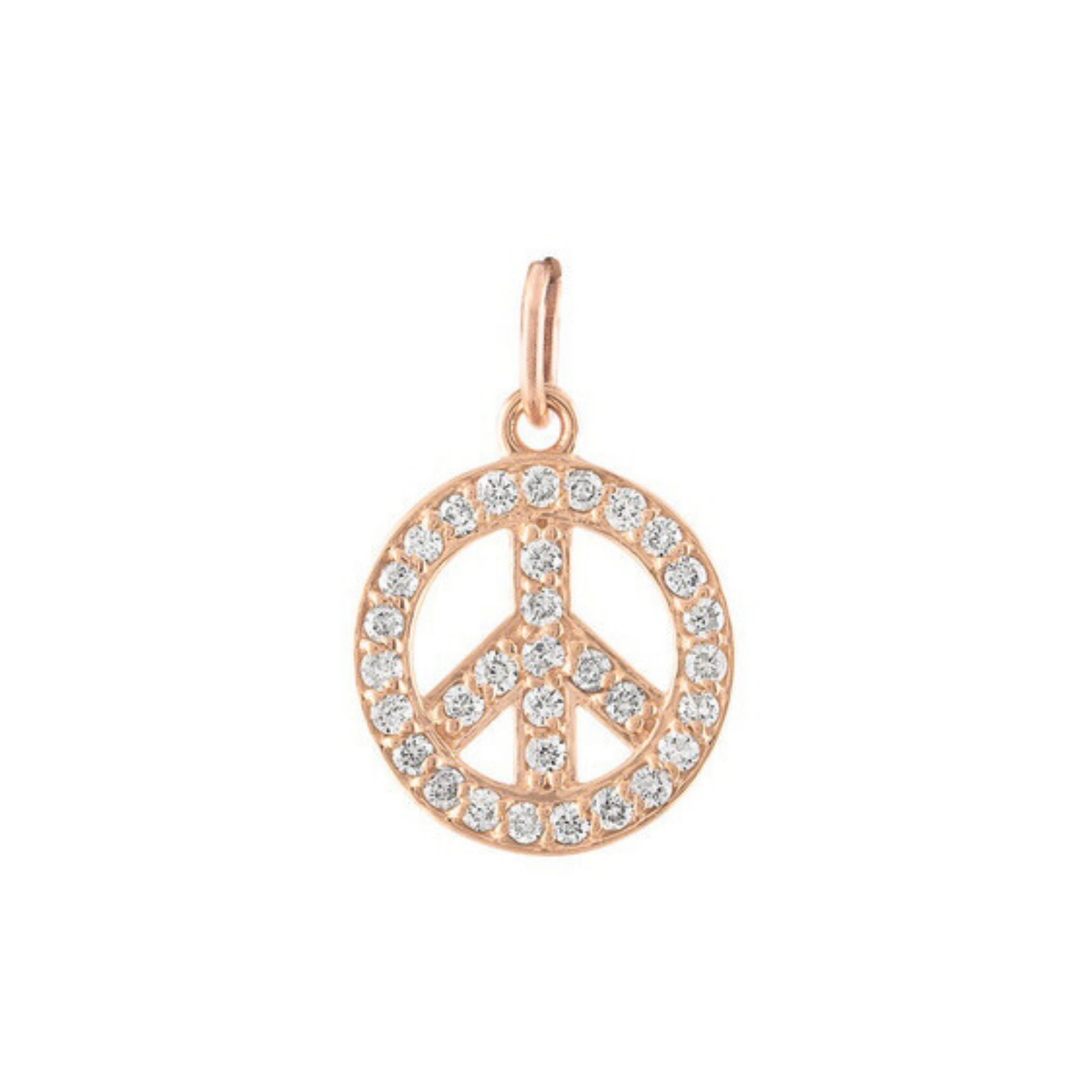 Isaline Diamond Peace Charm 18K Rose Gold - Natural Diamonds & Lab Grown Diamonds  - Best prices for jewelry and diamonds. The best jewelry to shop in Dubai and Abu Dhabi - Dubai Tourism. Best Shopping in Dubai Mall - Fashion Avenue, Mall of Emirates, Dubai, Palm Jumeirah and UAE. Hip-hop custom jewelry and manufacturer supplier - diamond and gold wholesaler. The best place to visit in Dubai during vacation. Richie Gold & Diamond is located in Dubai Gold Souk