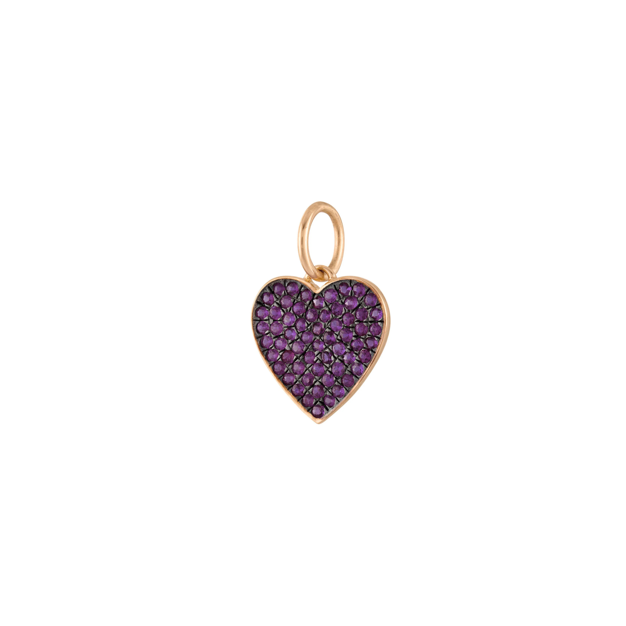 Isalys Amethyst Heart Charm 18K Rose  Gold - Natural Diamonds & Lab Grown Diamonds  - Best prices for jewelry and diamonds. The best jewelry to shop in Dubai and Abu Dhabi - Dubai Tourism. Best Shopping in Dubai Mall - Fashion Avenue, Mall of Emirates, Dubai, Palm Jumeirah and UAE. Hip-hop custom jewelry and manufacturer supplier - diamond and gold wholesaler. The best place to visit in Dubai during vacation. Richie Gold & Diamond is located in Dubai Gold Souk