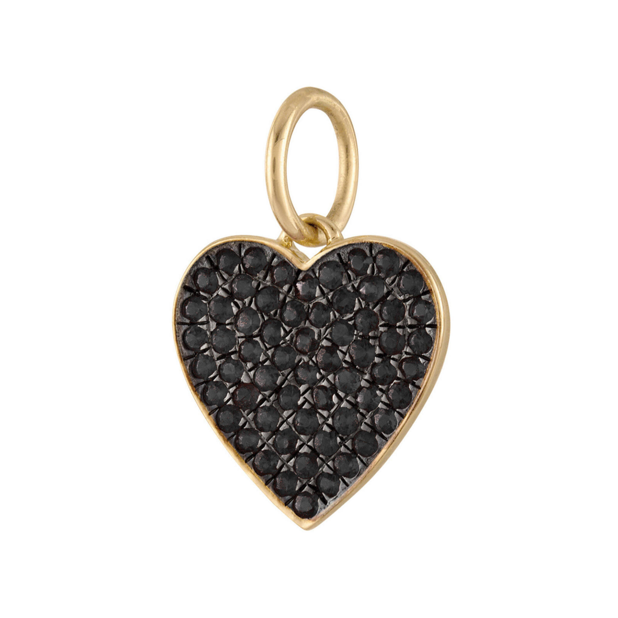 Isalys Black Diamond Heart Charm 18K Gold - Natural Diamonds & Lab Grown Diamonds  - Best prices for jewelry and diamonds. The best jewelry to shop in Dubai and Abu Dhabi - Dubai Tourism. Best Shopping in Dubai Mall - Fashion Avenue, Mall of Emirates, Dubai, Palm Jumeirah and UAE. Hip-hop custom jewelry and manufacturer supplier - diamond and gold wholesaler. The best place to visit in Dubai during vacation. Richie Gold & Diamond is located in Dubai Gold Souk