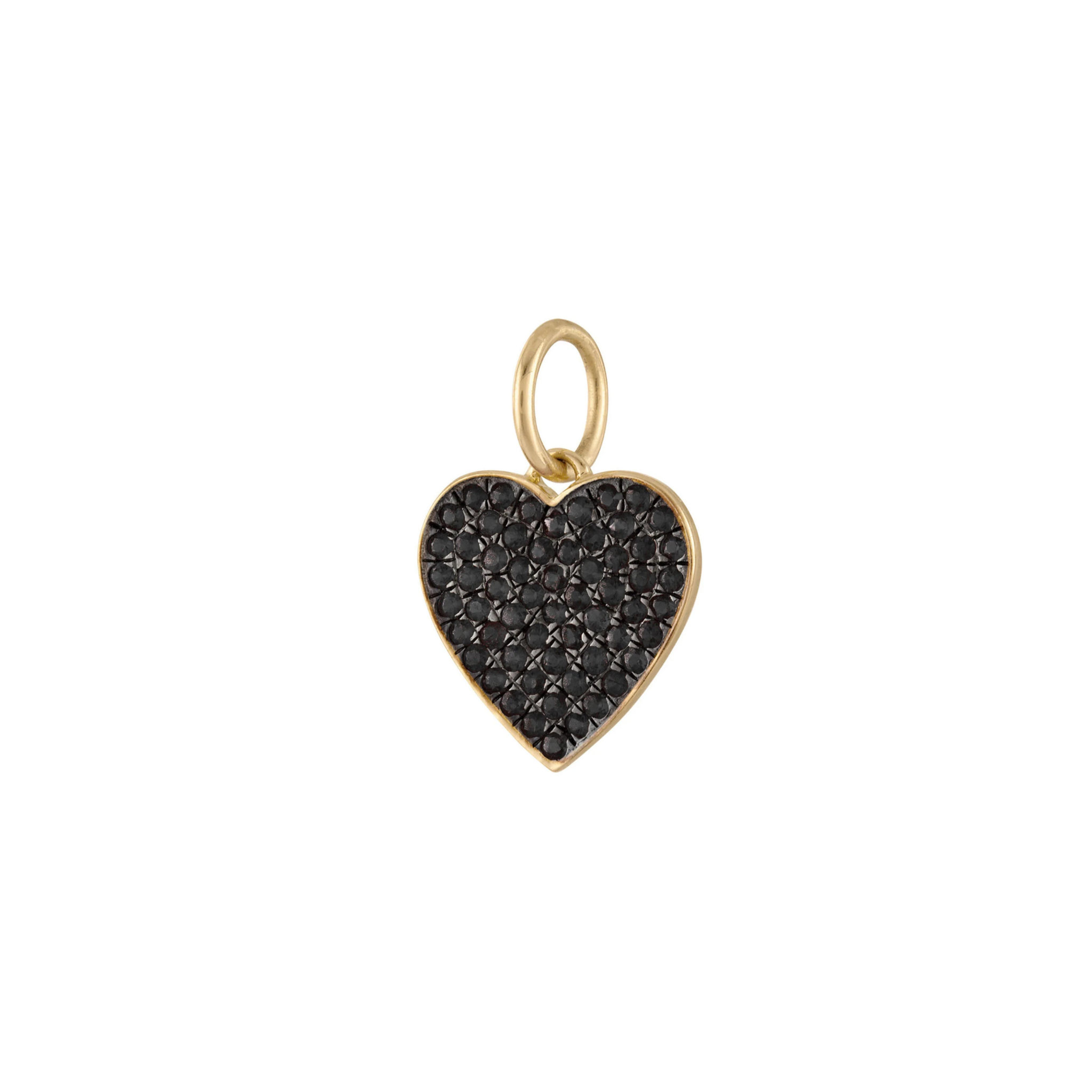 Isalys Black Diamond Heart Charm 18K Gold - Natural Diamonds & Lab Grown Diamonds  - Best prices for jewelry and diamonds. The best jewelry to shop in Dubai and Abu Dhabi - Dubai Tourism. Best Shopping in Dubai Mall - Fashion Avenue, Mall of Emirates, Dubai, Palm Jumeirah and UAE. Hip-hop custom jewelry and manufacturer supplier - diamond and gold wholesaler. The best place to visit in Dubai during vacation. Richie Gold & Diamond is located in Dubai Gold Souk