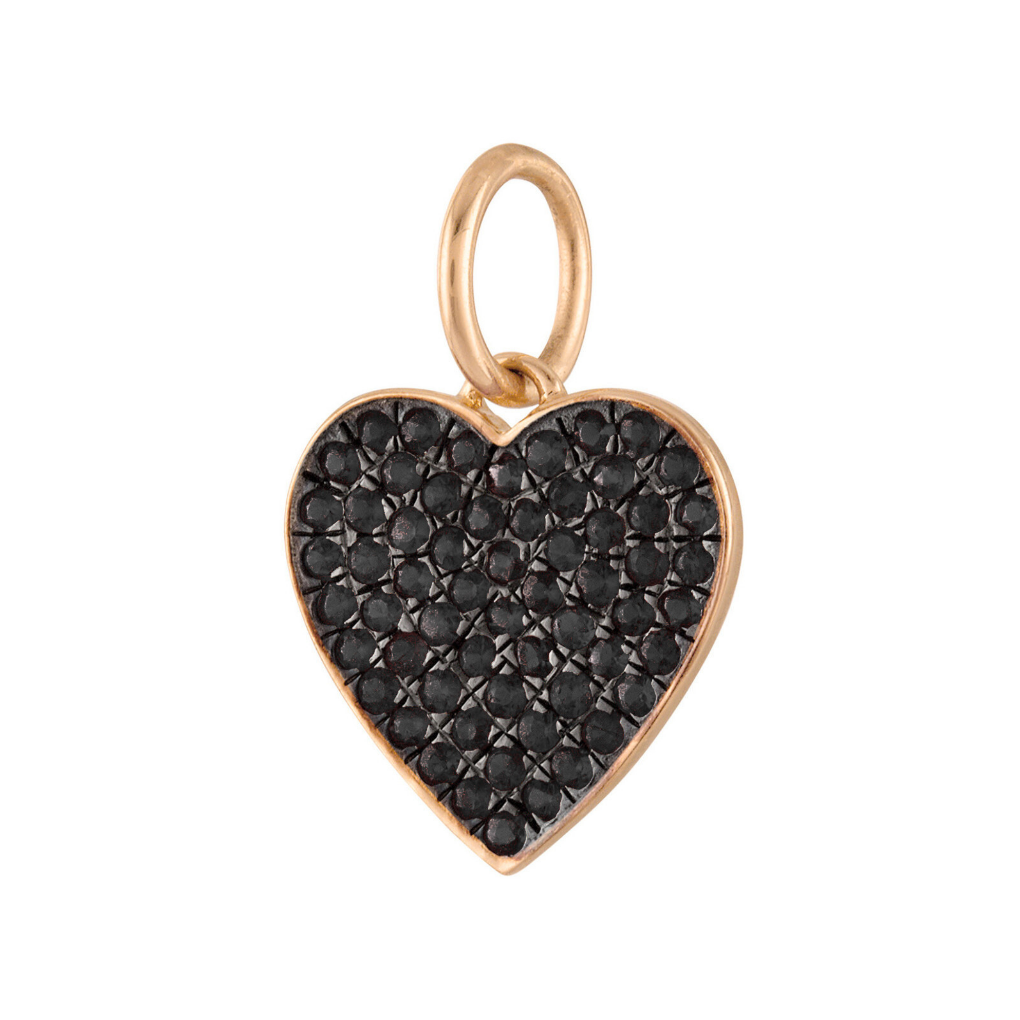 Isalys Black Diamond Heart Charm 18K Rose Gold - Natural Diamonds & Lab Grown Diamonds  - Best prices for jewelry and diamonds. The best jewelry to shop in Dubai and Abu Dhabi - Dubai Tourism. Best Shopping in Dubai Mall - Fashion Avenue, Mall of Emirates, Dubai, Palm Jumeirah and UAE. Hip-hop custom jewelry and manufacturer supplier - diamond and gold wholesaler. The best place to visit in Dubai during vacation. Richie Gold & Diamond is located in Dubai Gold Souk