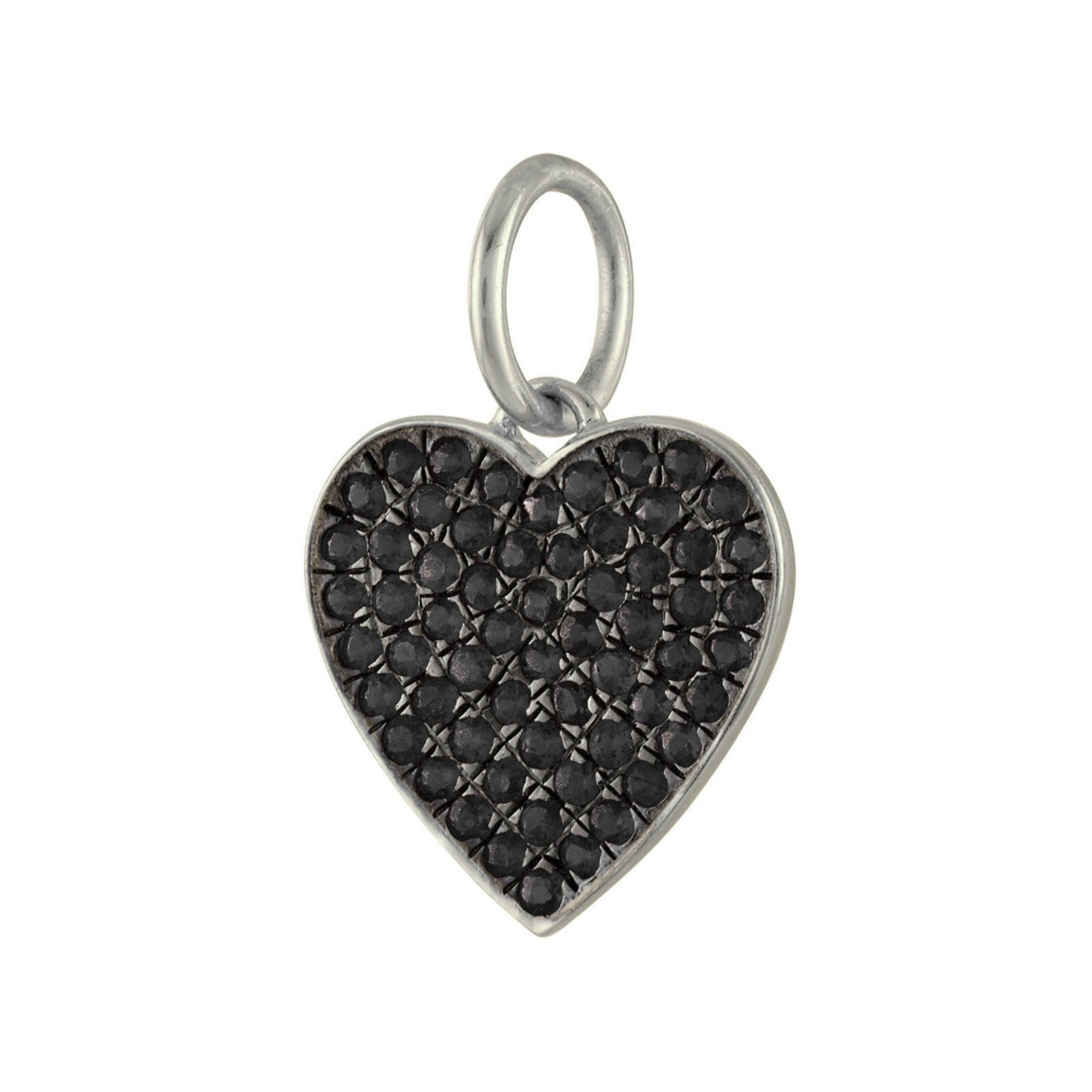 Isalys Black Diamond Heart Charm 18K White Gold - Natural Diamonds & Lab Grown Diamonds  - Best prices for jewelry and diamonds. The best jewelry to shop in Dubai and Abu Dhabi - Dubai Tourism. Best Shopping in Dubai Mall - Fashion Avenue, Mall of Emirates, Dubai, Palm Jumeirah and UAE. Hip-hop custom jewelry and manufacturer supplier - diamond and gold wholesaler. The best place to visit in Dubai during vacation. Richie Gold & Diamond is located in Dubai Gold Souk