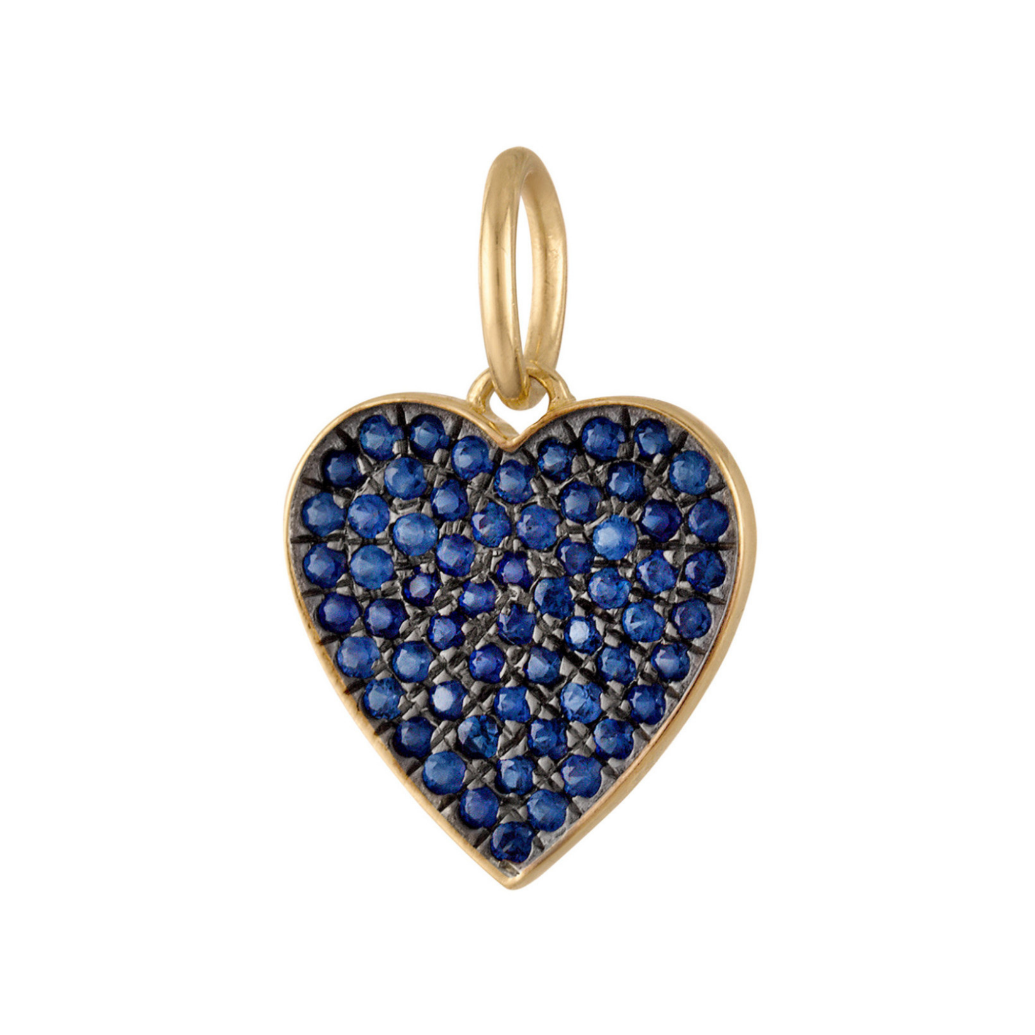 Isalys Blue Sapphire Heart Charm 18K Gold - Natural Diamonds & Lab Grown Diamonds  - Best prices for jewelry and diamonds. The best jewelry to shop in Dubai and Abu Dhabi - Dubai Tourism. Best Shopping in Dubai Mall - Fashion Avenue, Mall of Emirates, Dubai, Palm Jumeirah and UAE. Hip-hop custom jewelry and manufacturer supplier - diamond and gold wholesaler. The best place to visit in Dubai during vacation. Richie Gold & Diamond is located in Dubai Gold Souk