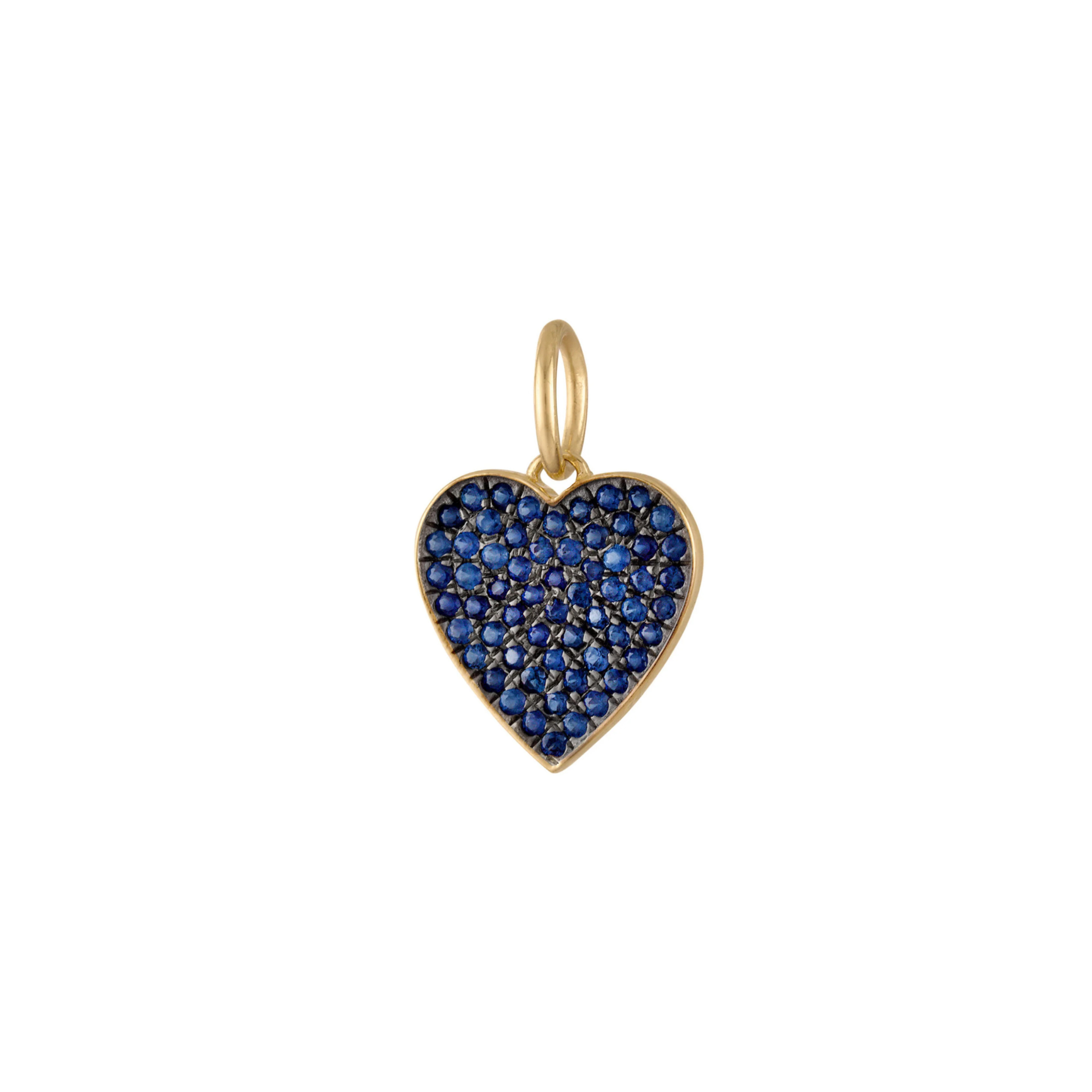 Isalys Blue Sapphire Heart Charm 18K Gold - Natural Diamonds & Lab Grown Diamonds  - Best prices for jewelry and diamonds. The best jewelry to shop in Dubai and Abu Dhabi - Dubai Tourism. Best Shopping in Dubai Mall - Fashion Avenue, Mall of Emirates, Dubai, Palm Jumeirah and UAE. Hip-hop custom jewelry and manufacturer supplier - diamond and gold wholesaler. The best place to visit in Dubai during vacation. Richie Gold & Diamond is located in Dubai Gold Souk