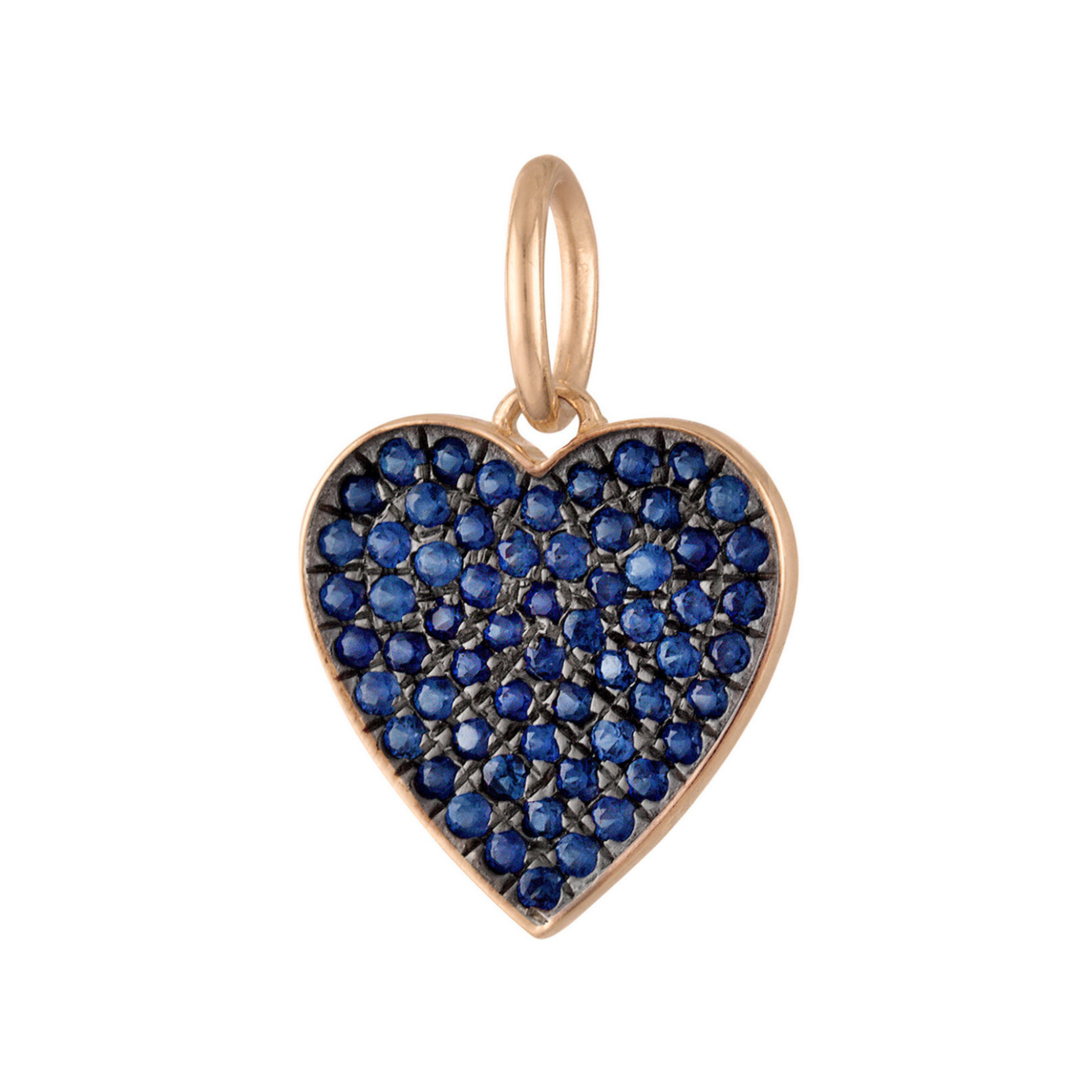Isalys Blue Sapphire Heart Charm 18K Rose Gold - Natural Diamonds & Lab Grown Diamonds  - Best prices for jewelry and diamonds. The best jewelry to shop in Dubai and Abu Dhabi - Dubai Tourism. Best Shopping in Dubai Mall - Fashion Avenue, Mall of Emirates, Dubai, Palm Jumeirah and UAE. Hip-hop custom jewelry and manufacturer supplier - diamond and gold wholesaler. The best place to visit in Dubai during vacation. Richie Gold & Diamond is located in Dubai Gold Souk
