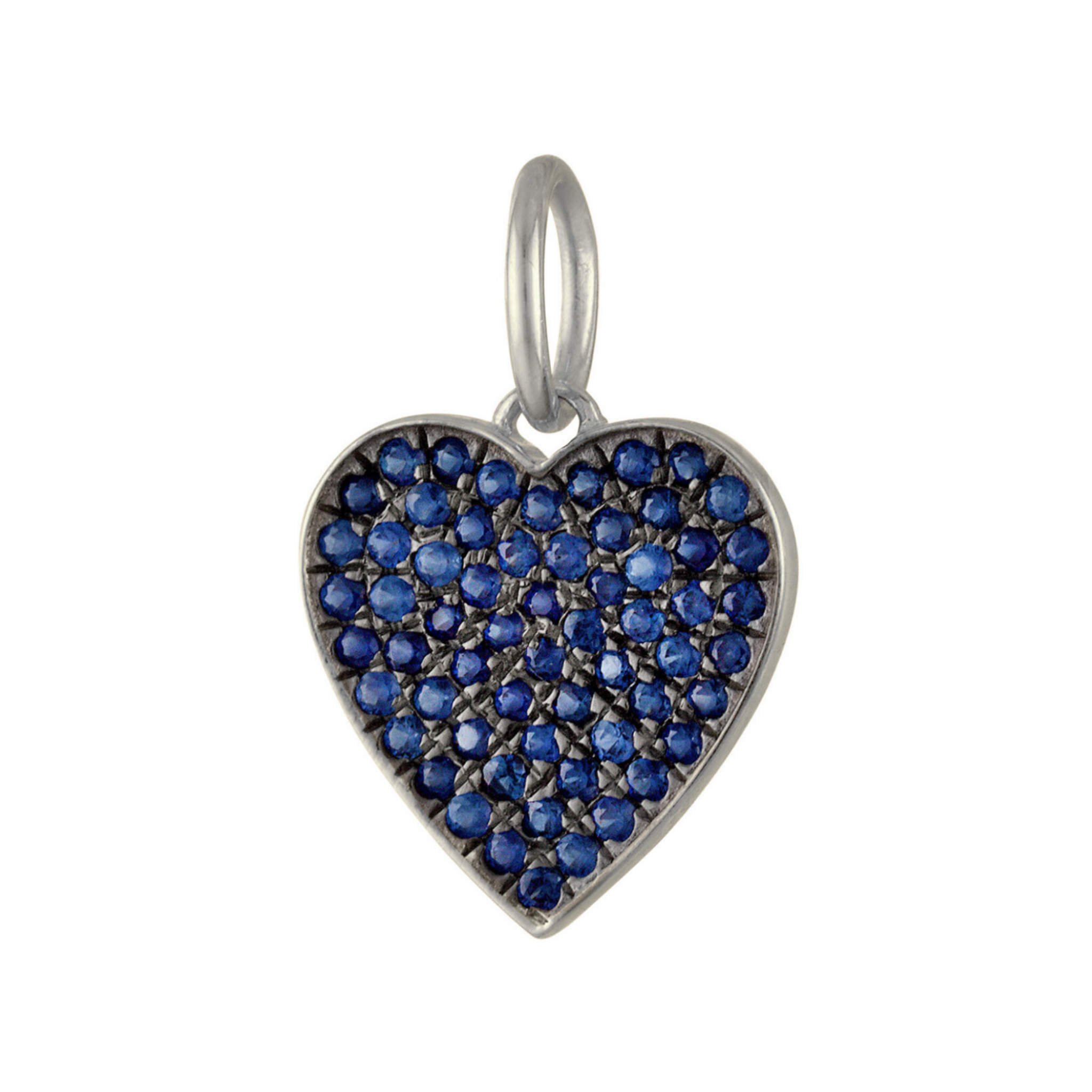 Isalys Blue Sapphire Heart Charm 18K White Gold - Natural Diamonds & Lab Grown Diamonds  - Best prices for jewelry and diamonds. The best jewelry to shop in Dubai and Abu Dhabi - Dubai Tourism. Best Shopping in Dubai Mall - Fashion Avenue, Mall of Emirates, Dubai, Palm Jumeirah and UAE. Hip-hop custom jewelry and manufacturer supplier - diamond and gold wholesaler. The best place to visit in Dubai during vacation. Richie Gold & Diamond is located in Dubai Gold Souk