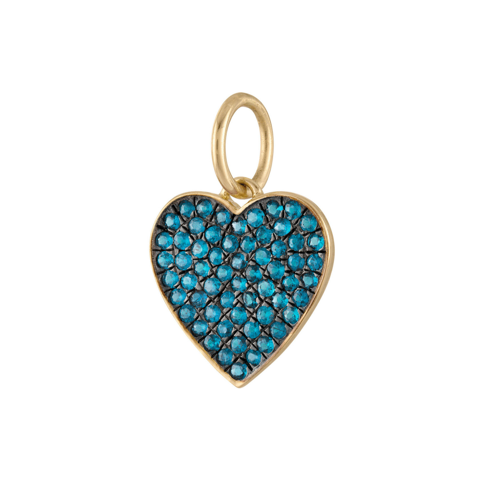 Isalys Blue Topaz Heart Charm 18K Gold - Natural Diamonds & Lab Grown Diamonds  - Best prices for jewelry and diamonds. The best jewelry to shop in Dubai and Abu Dhabi - Dubai Tourism. Best Shopping in Dubai Mall - Fashion Avenue, Mall of Emirates, Dubai, Palm Jumeirah and UAE. Hip-hop custom jewelry and manufacturer supplier - diamond and gold wholesaler. The best place to visit in Dubai during vacation. Richie Gold & Diamond is located in Dubai Gold Souk