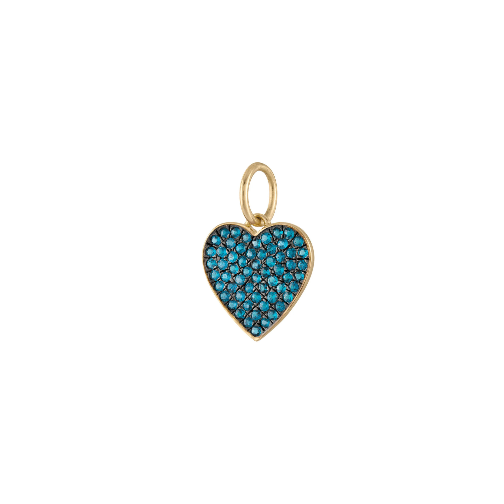 Isalys Blue Topaz Heart Charm 18K Gold - Natural Diamonds & Lab Grown Diamonds  - Best prices for jewelry and diamonds. The best jewelry to shop in Dubai and Abu Dhabi - Dubai Tourism. Best Shopping in Dubai Mall - Fashion Avenue, Mall of Emirates, Dubai, Palm Jumeirah and UAE. Hip-hop custom jewelry and manufacturer supplier - diamond and gold wholesaler. The best place to visit in Dubai during vacation. Richie Gold & Diamond is located in Dubai Gold Souk