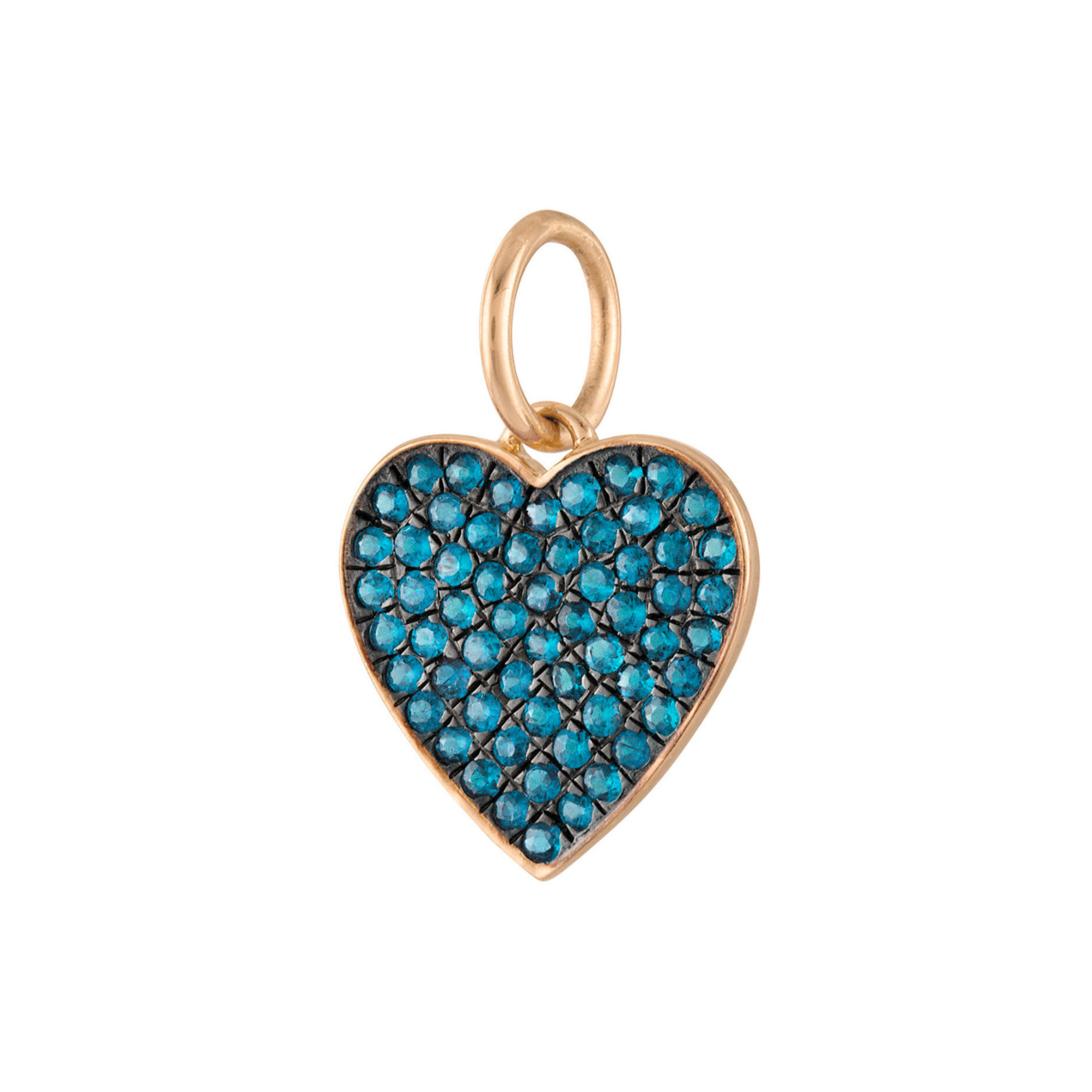 Isalys Blue Topaz Heart Charm 18K Rose Gold - Natural Diamonds & Lab Grown Diamonds  - Best prices for jewelry and diamonds. The best jewelry to shop in Dubai and Abu Dhabi - Dubai Tourism. Best Shopping in Dubai Mall - Fashion Avenue, Mall of Emirates, Dubai, Palm Jumeirah and UAE. Hip-hop custom jewelry and manufacturer supplier - diamond and gold wholesaler. The best place to visit in Dubai during vacation. Richie Gold & Diamond is located in Dubai Gold Souk