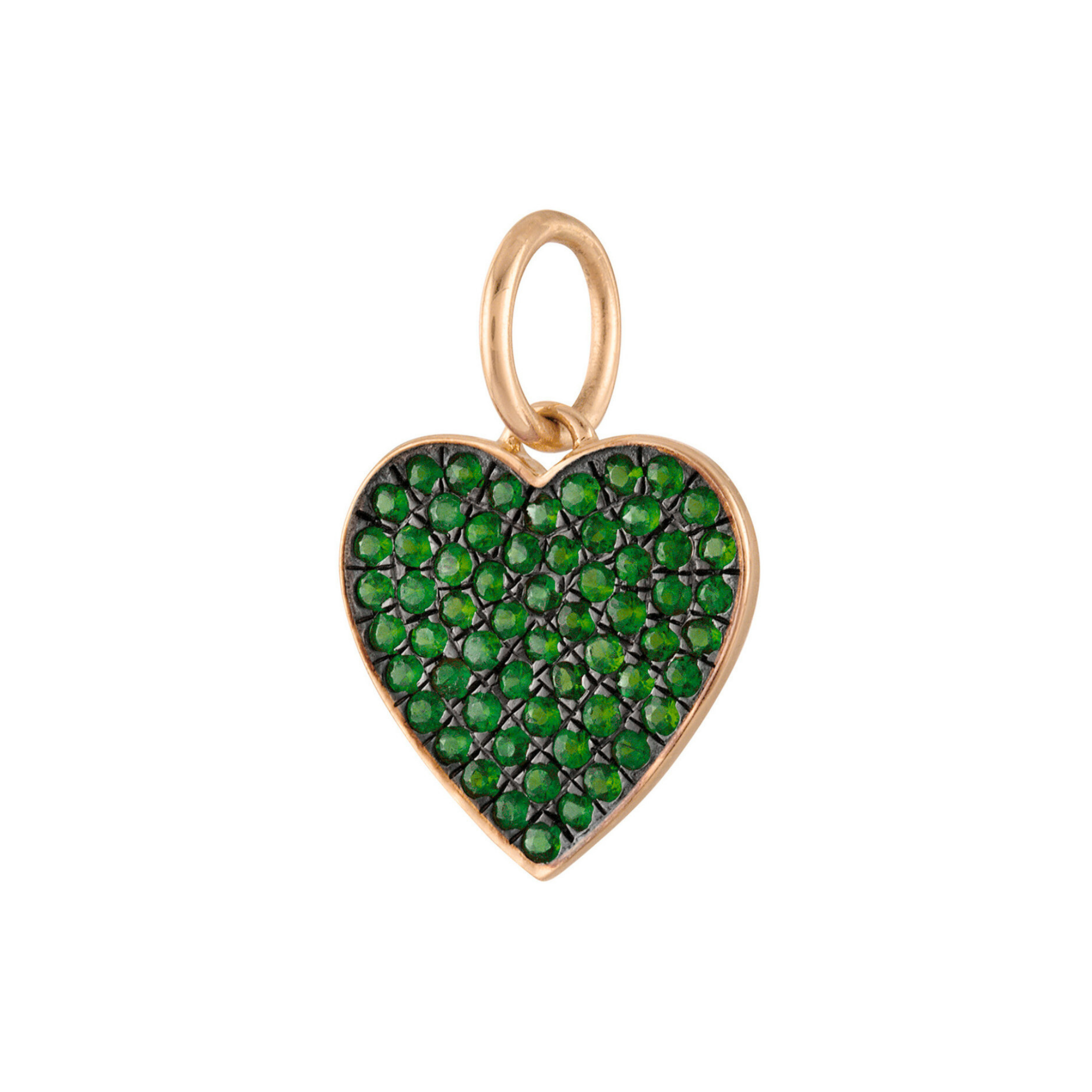 Isalys Emerald Heart Charm 18K Rose Gold - Natural Diamonds & Lab Grown Diamonds  - Best prices for jewelry and diamonds. The best jewelry to shop in Dubai and Abu Dhabi - Dubai Tourism. Best Shopping in Dubai Mall - Fashion Avenue, Mall of Emirates, Dubai, Palm Jumeirah and UAE. Hip-hop custom jewelry and manufacturer supplier - diamond and gold wholesaler. The best place to visit in Dubai during vacation. Richie Gold & Diamond is located in Dubai Gold Souk