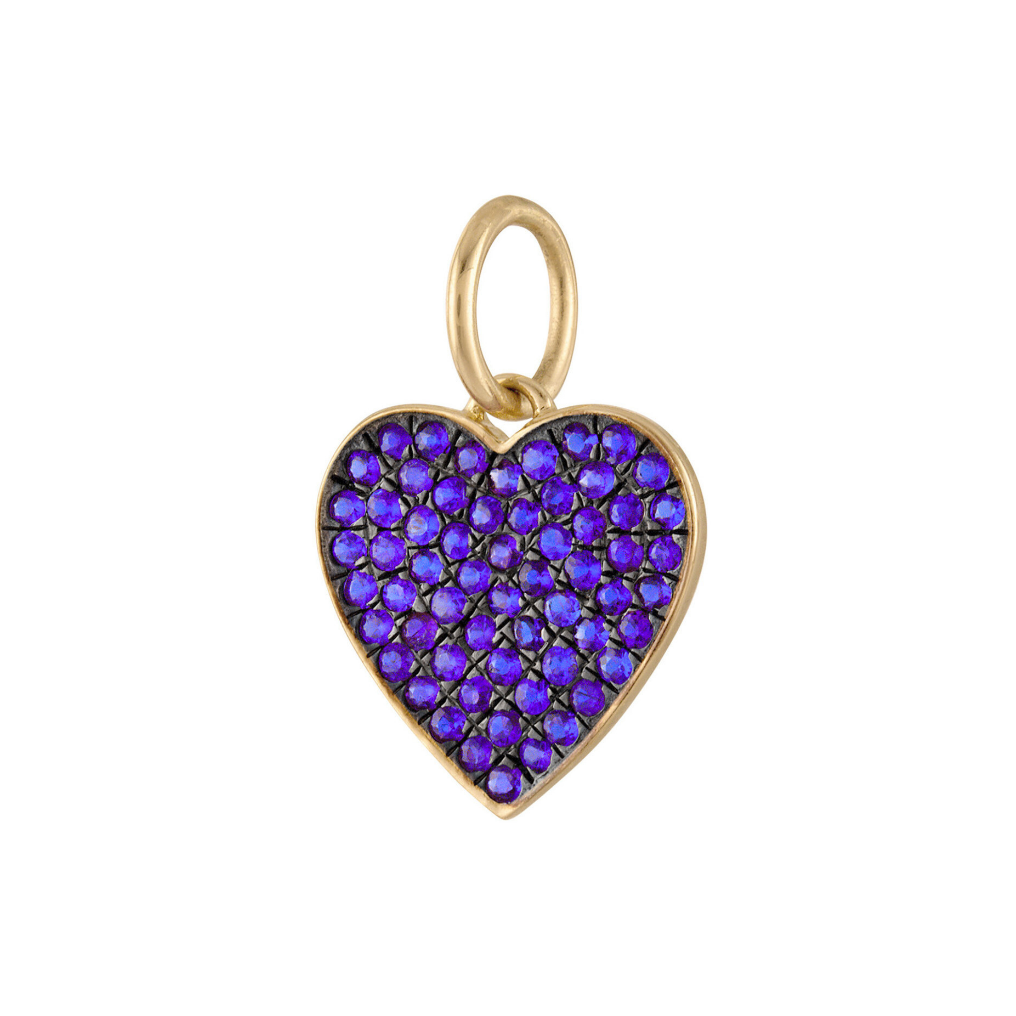 Isalys Tanzanite Heart Charm 18K Gold - Natural Diamonds & Lab Grown Diamonds  - Best prices for jewelry and diamonds. The best jewelry to shop in Dubai and Abu Dhabi - Dubai Tourism. Best Shopping in Dubai Mall - Fashion Avenue, Mall of Emirates, Dubai, Palm Jumeirah and UAE. Hip-hop custom jewelry and manufacturer supplier - diamond and gold wholesaler. The best place to visit in Dubai during vacation. Richie Gold & Diamond is located in Dubai Gold Souk