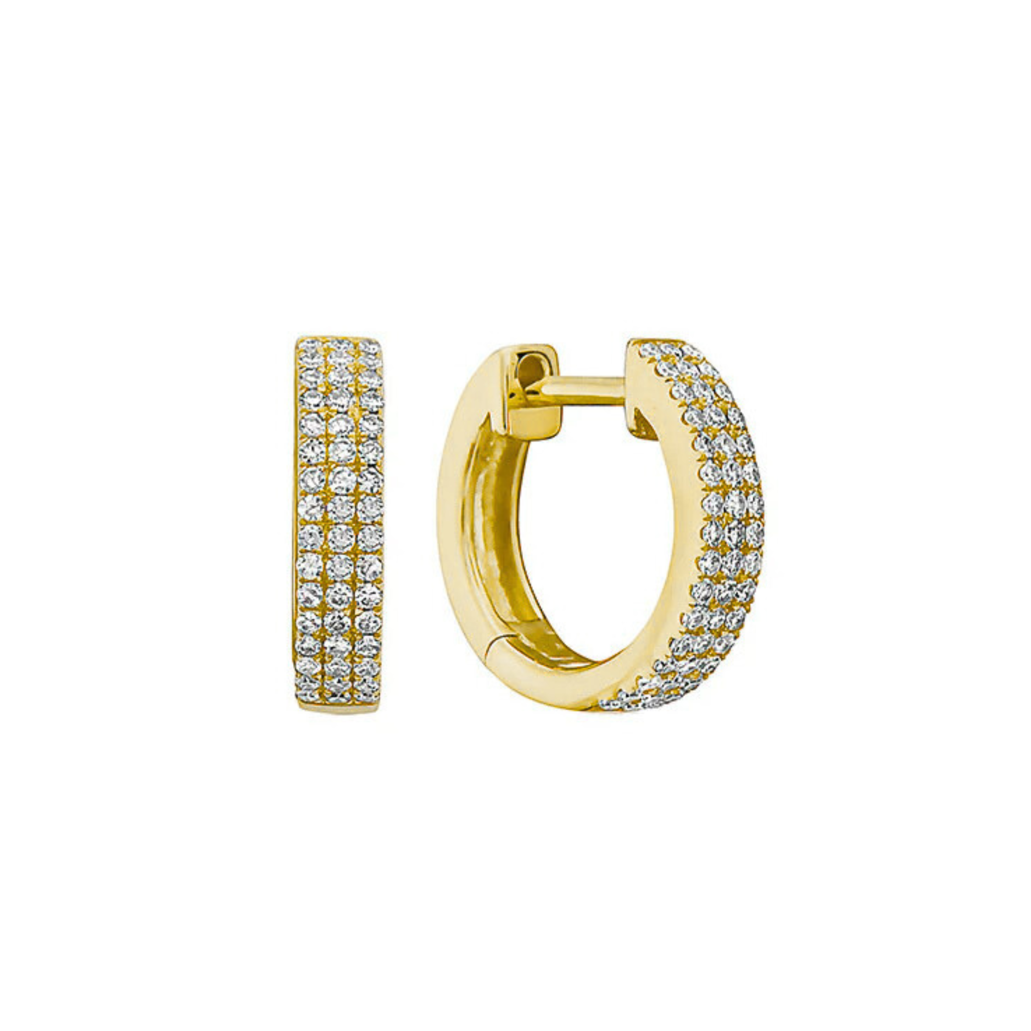 Ismara Pavé Diamond Huggie Earrings 18K Gold - Natural Diamonds & Lab Grown Diamonds  - Best prices for jewelry and diamonds. The best jewelry to shop in Dubai and Abu Dhabi - Dubai Tourism. Best Shopping in Dubai Mall - Fashion Avenue, Mall of Emirates, Dubai, Palm Jumeirah and UAE. Hip-hop custom jewelry and manufacturer supplier - diamond and gold wholesaler. The best place to visit in Dubai during vacation. Richie Gold & Diamond is located in Dubai Gold Souk