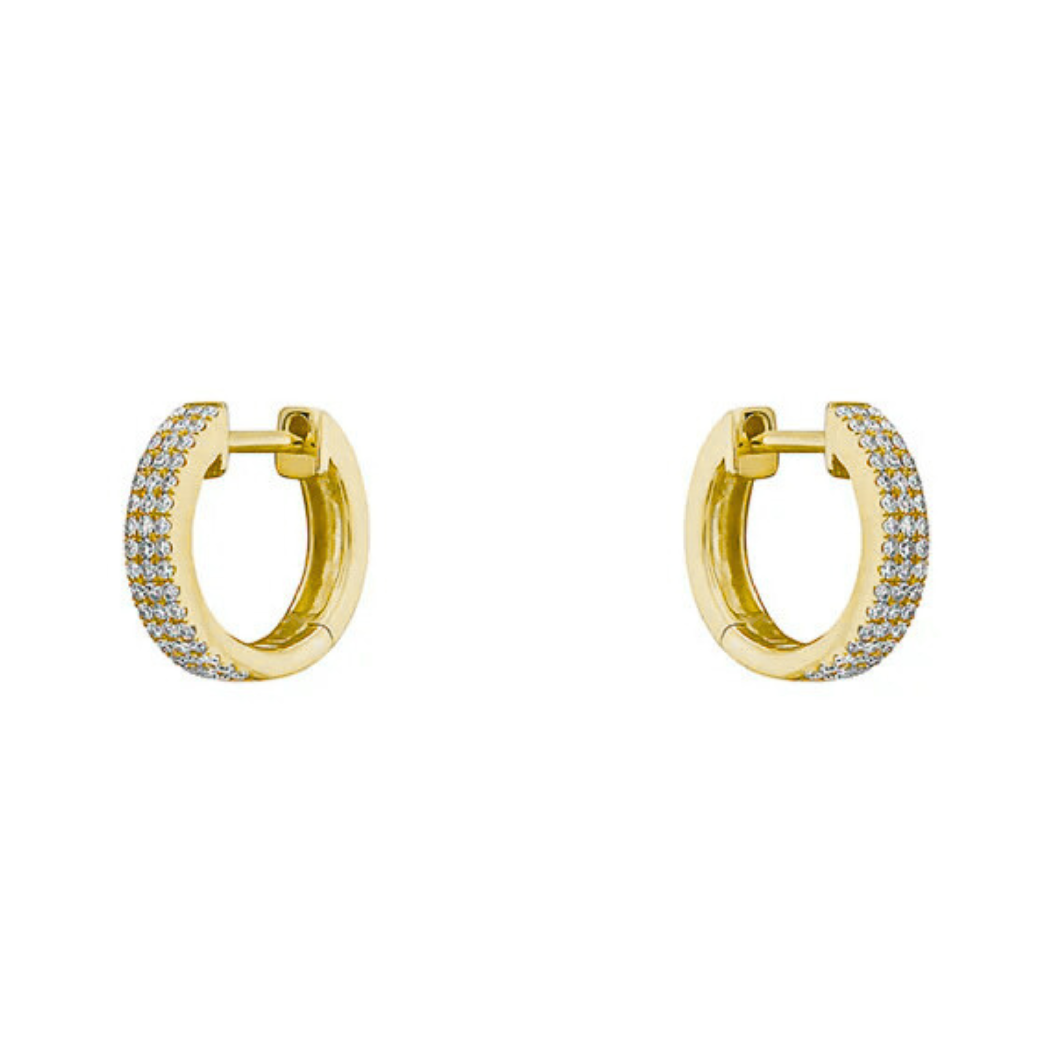 Ismara Pavé Diamond Huggie Earrings 18K Gold - Natural Diamonds & Lab Grown Diamonds  - Best prices for jewelry and diamonds. The best jewelry to shop in Dubai and Abu Dhabi - Dubai Tourism. Best Shopping in Dubai Mall - Fashion Avenue, Mall of Emirates, Dubai, Palm Jumeirah and UAE. Hip-hop custom jewelry and manufacturer supplier - diamond and gold wholesaler. The best place to visit in Dubai during vacation. Richie Gold & Diamond is located in Dubai Gold Souk