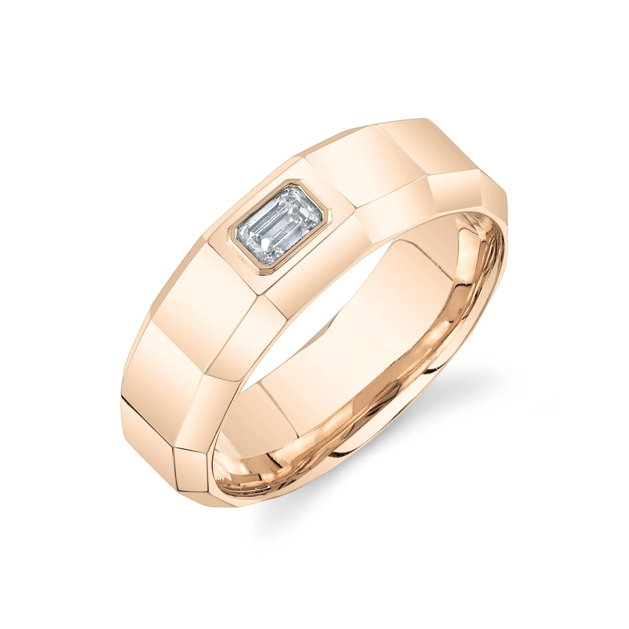 Kaelen Men’s Emerald-Cut Diamond Band 18K Rose Gold - Natural Diamonds & Lab Grown Diamonds  - Best prices for jewelry and diamonds. The best jewelry to shop in Dubai and Abu Dhabi - Dubai Tourism. Best Shopping in Dubai Mall - Fashion Avenue, Mall of Emirates, Dubai, Palm Jumeirah and UAE. Hip-hop custom jewelry and manufacturer supplier - diamond and gold wholesaler. The best place to visit in Dubai during vacation. Richie Gold & Diamond is located in Dubai Gold Souk